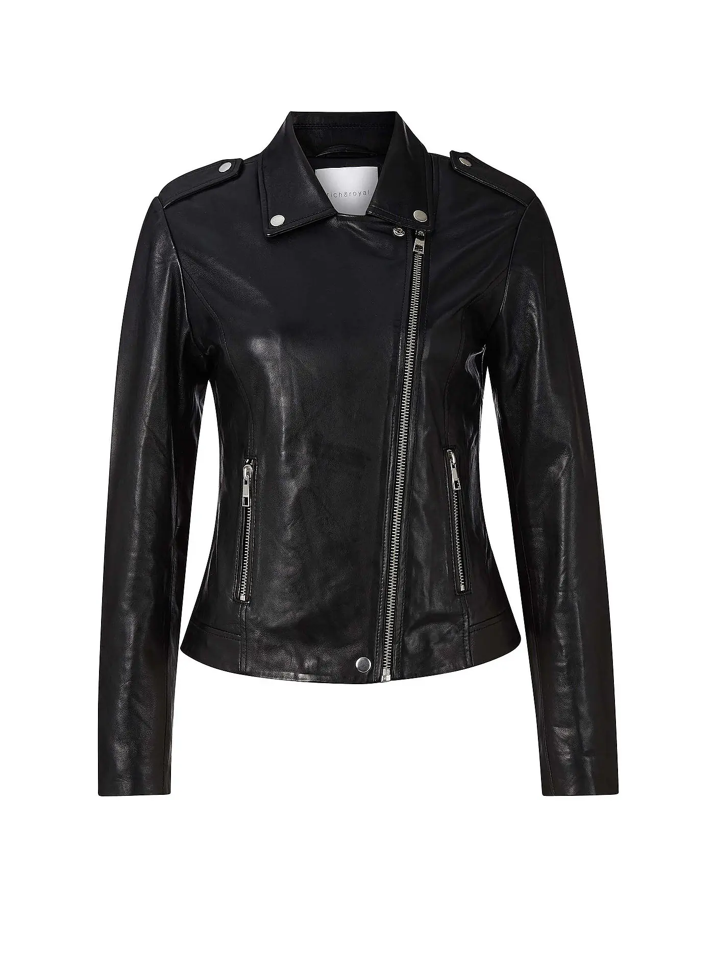 RICH & ROYAL | Lederjacke  | schwarz