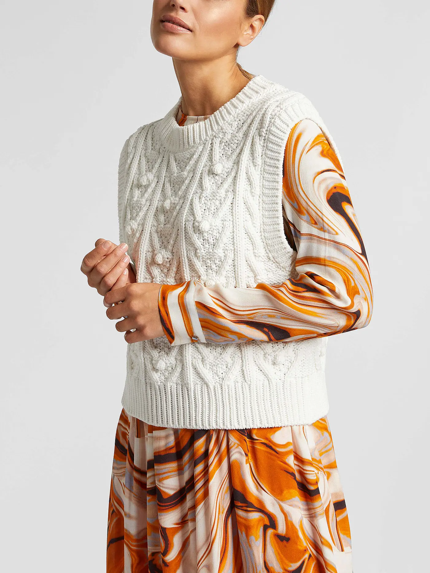RICH & ROYAL | Pullunder CHUNKY  | creme