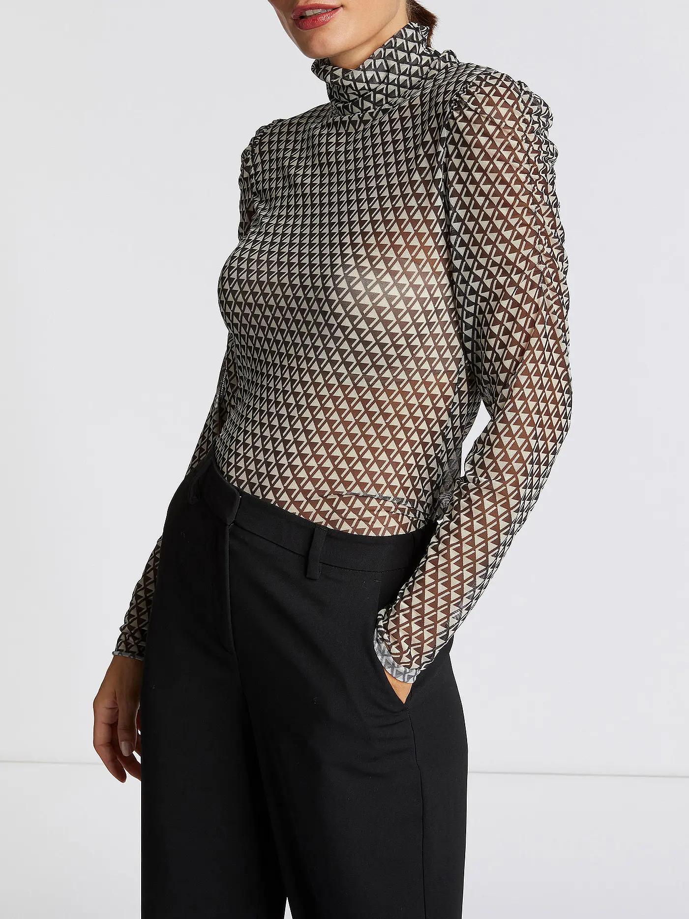 RICH & ROYAL | Rollkragenshirt | schwarz