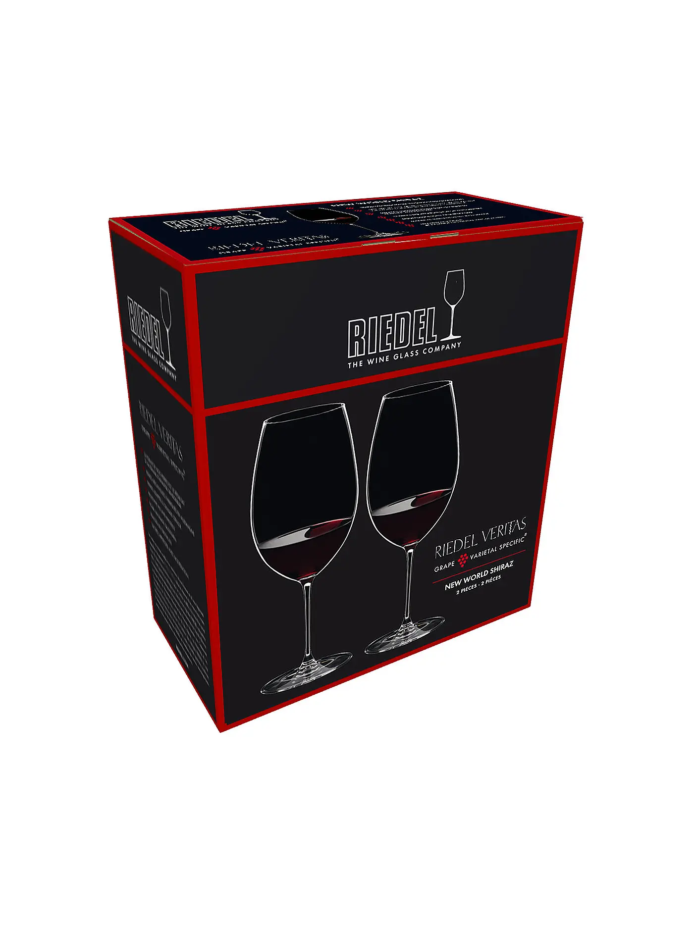 RIEDEL | Rotweinglas 2er Set VERITAS Neue Welt Shiraz 650ml | transparent
