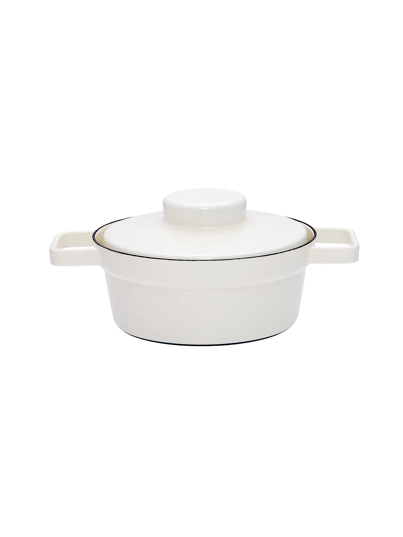 RIESS | Emaille Kasserolle mit Deckel "Aromapot - Truehomeware" 20cm 1,2l | weiss