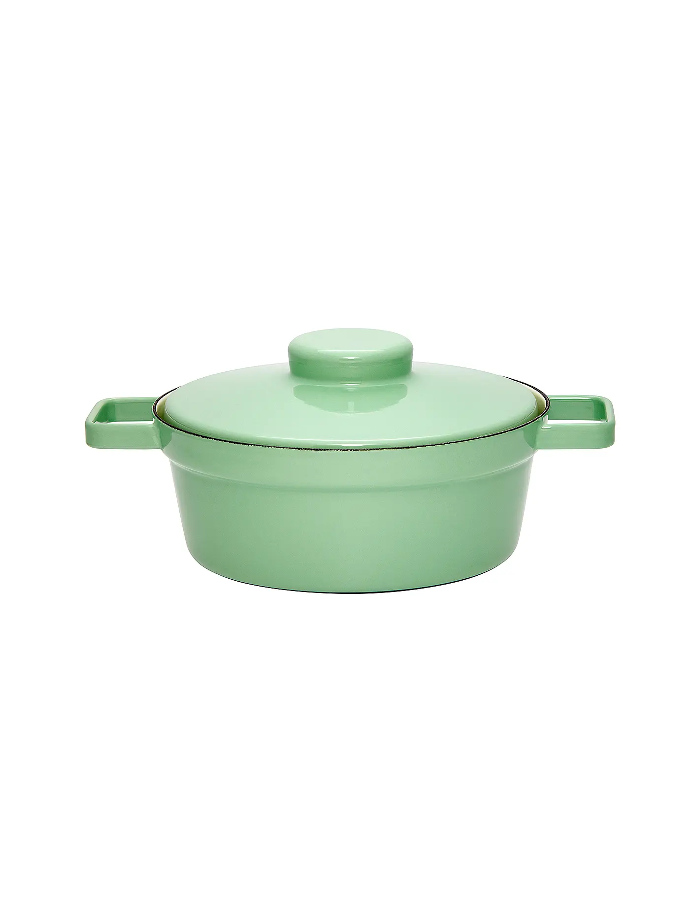 RIESS | Emaille Kasserolle mit Deckel "Aromapot - Truehomeware" 24cm 2l | grün