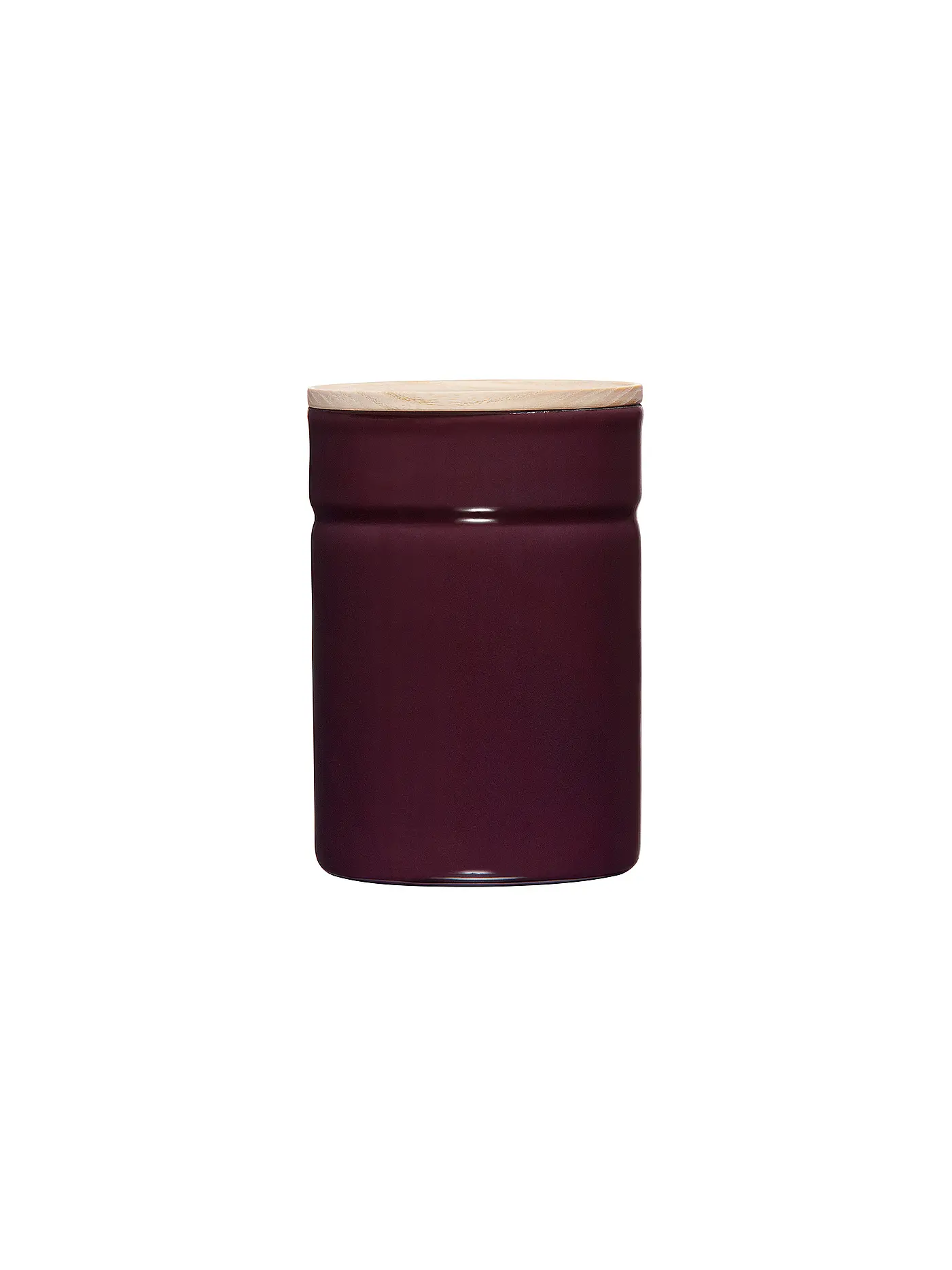 RIESS | Frischhaltedose - Emaille Vorratsdose mit Eschenholz-Deckel "Truehomewear"  12 cm 525ml | lila