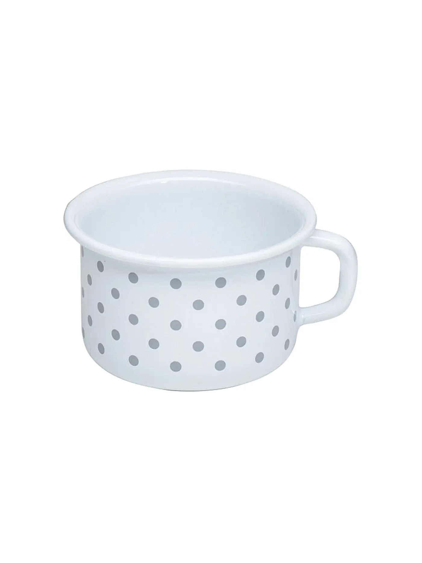 RIESS | Kaffeeschale 10cm / 0,4l Pünktchen Grau | weiss