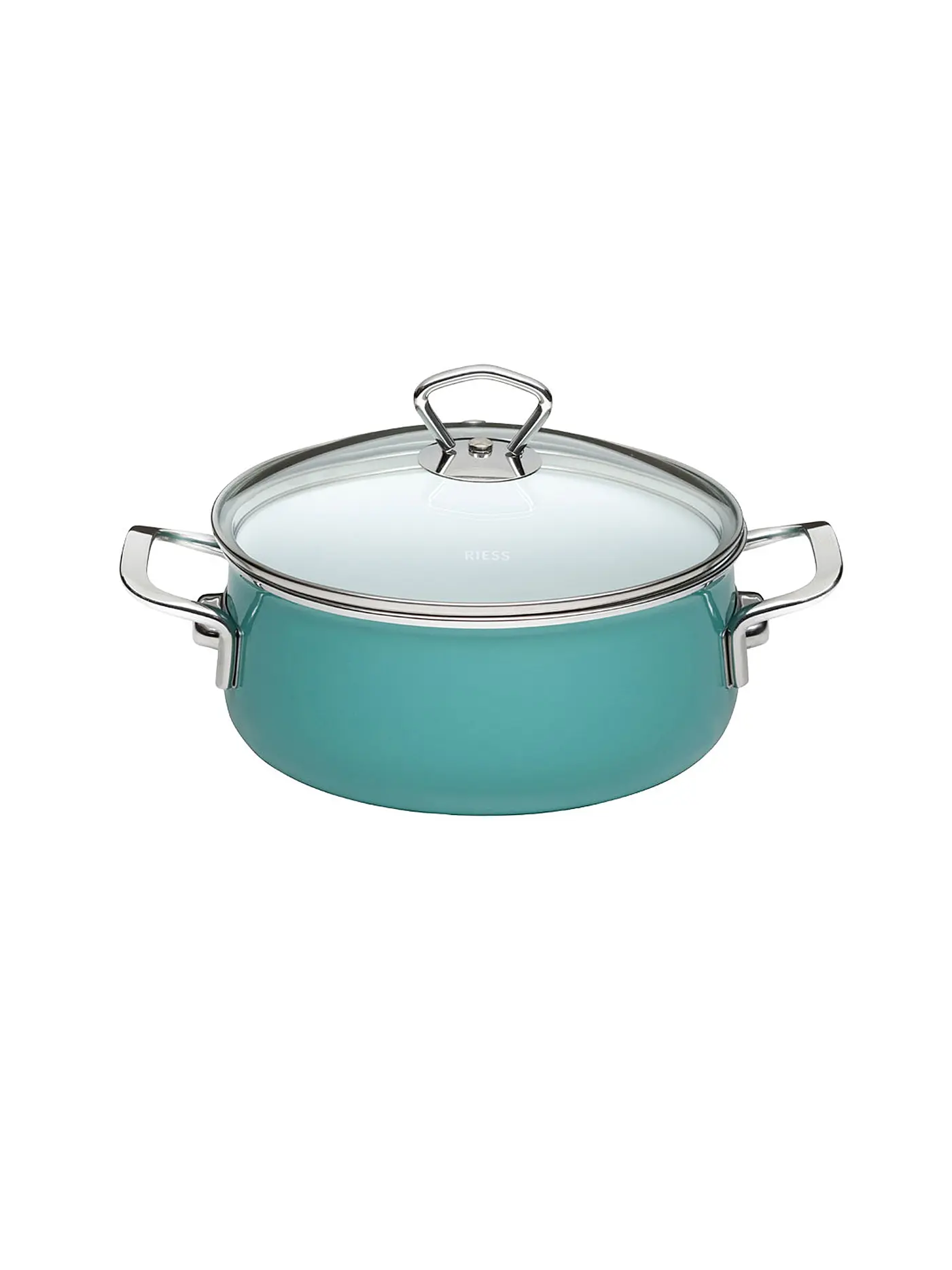 RIESS | Kasserolle mit Glasdeckel 20cm / 2l Nature Green | türkis