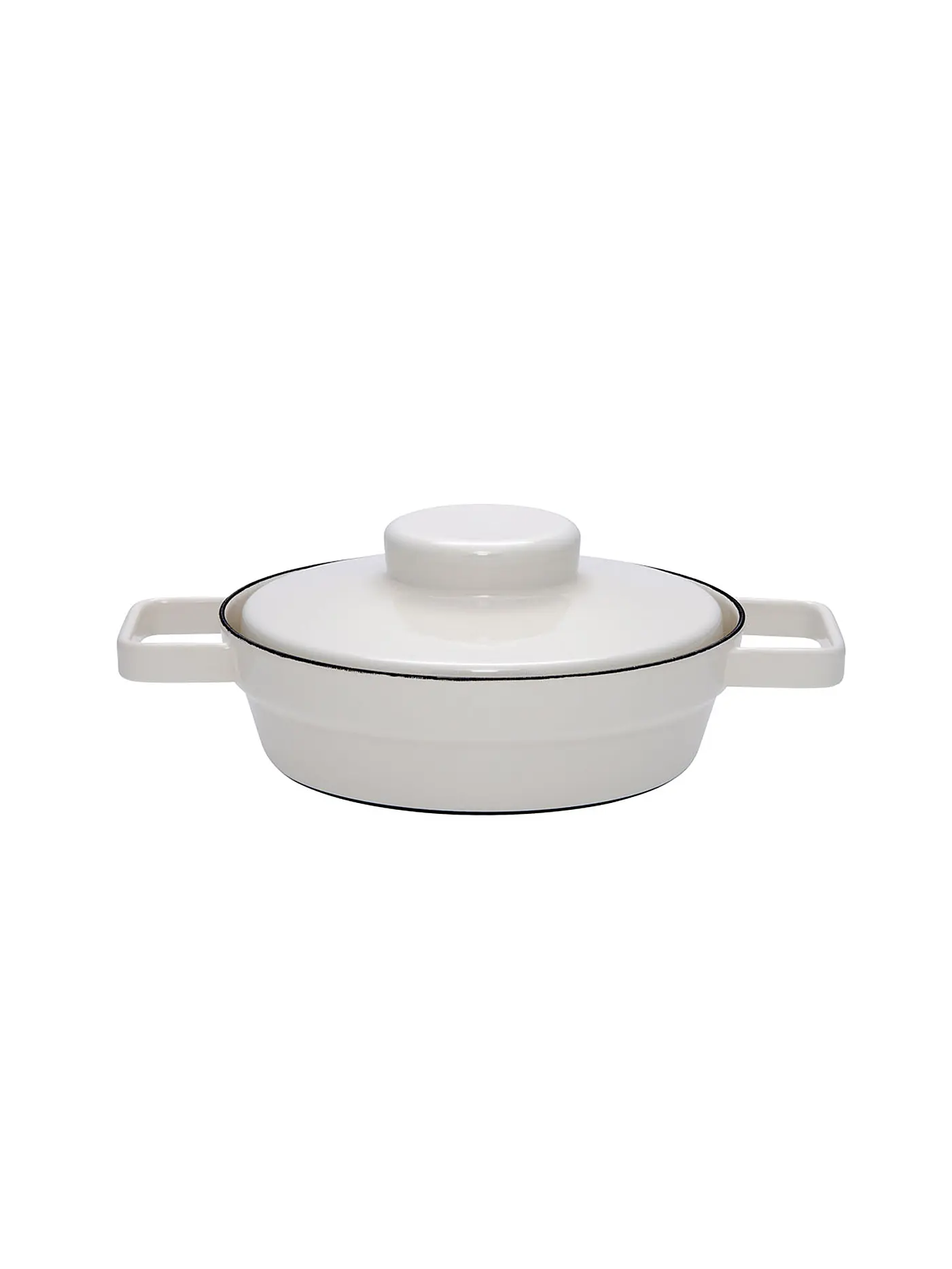RIESS | Emaille Pfanne mit Deckel "Aromapot - Truehomewear" 20cm | grau