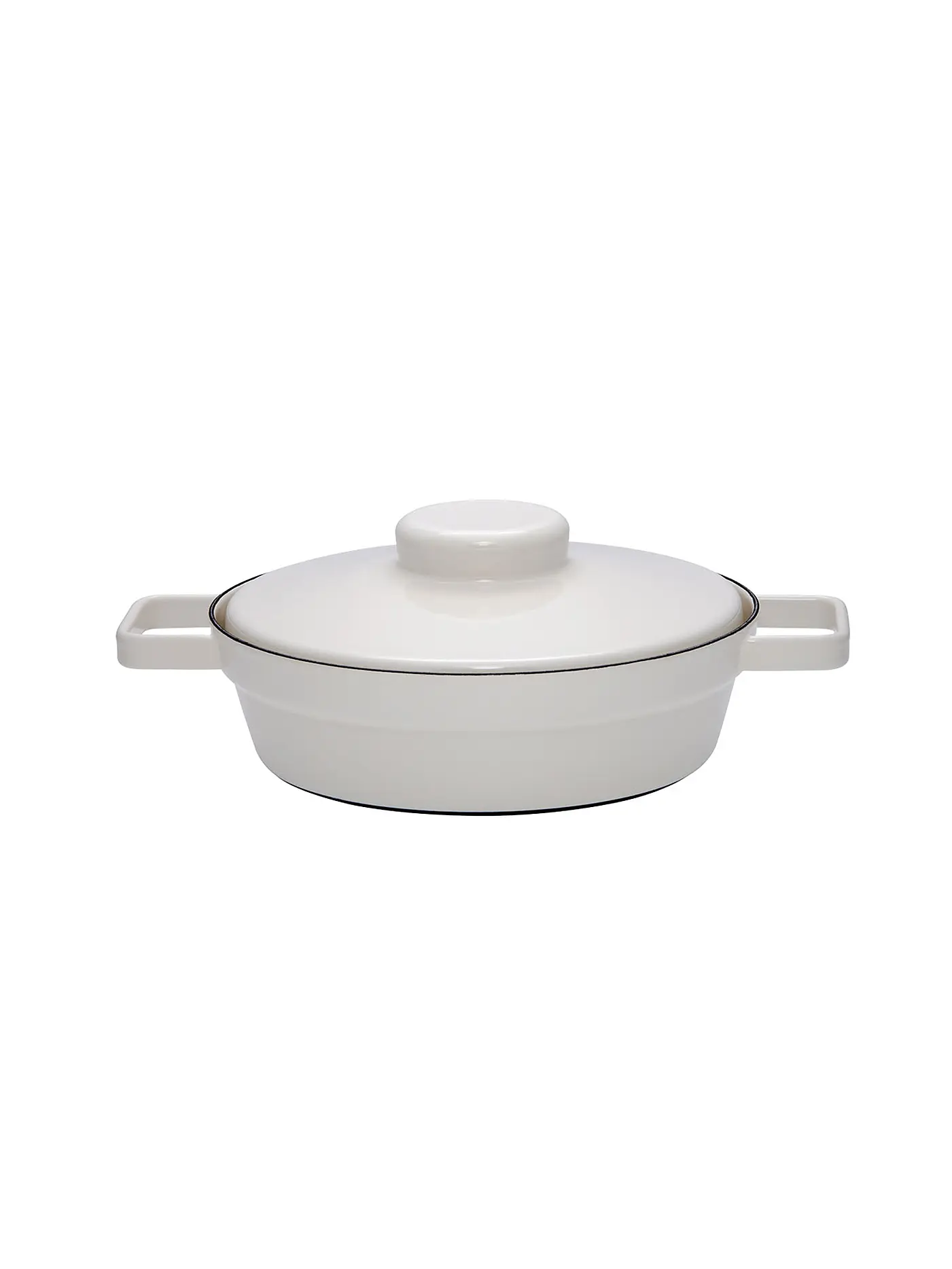 RIESS | Emaille Pfanne mit Deckel "Aromapot - Truehomewear" 24cm | grau