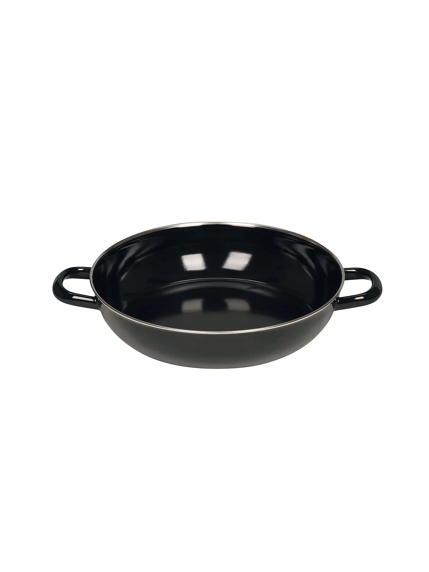 RIESS | Schwarzemaille Schmorpfanne 28cm | schwarz