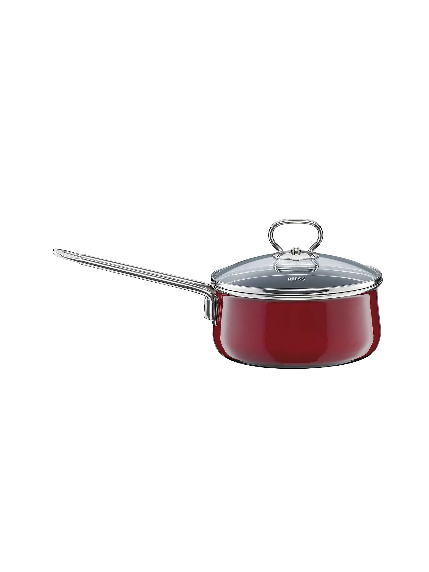 RIESS | Fleischtopf mit Glasdeckel "Rosso" 24cm/6,5l | dunkelrot
