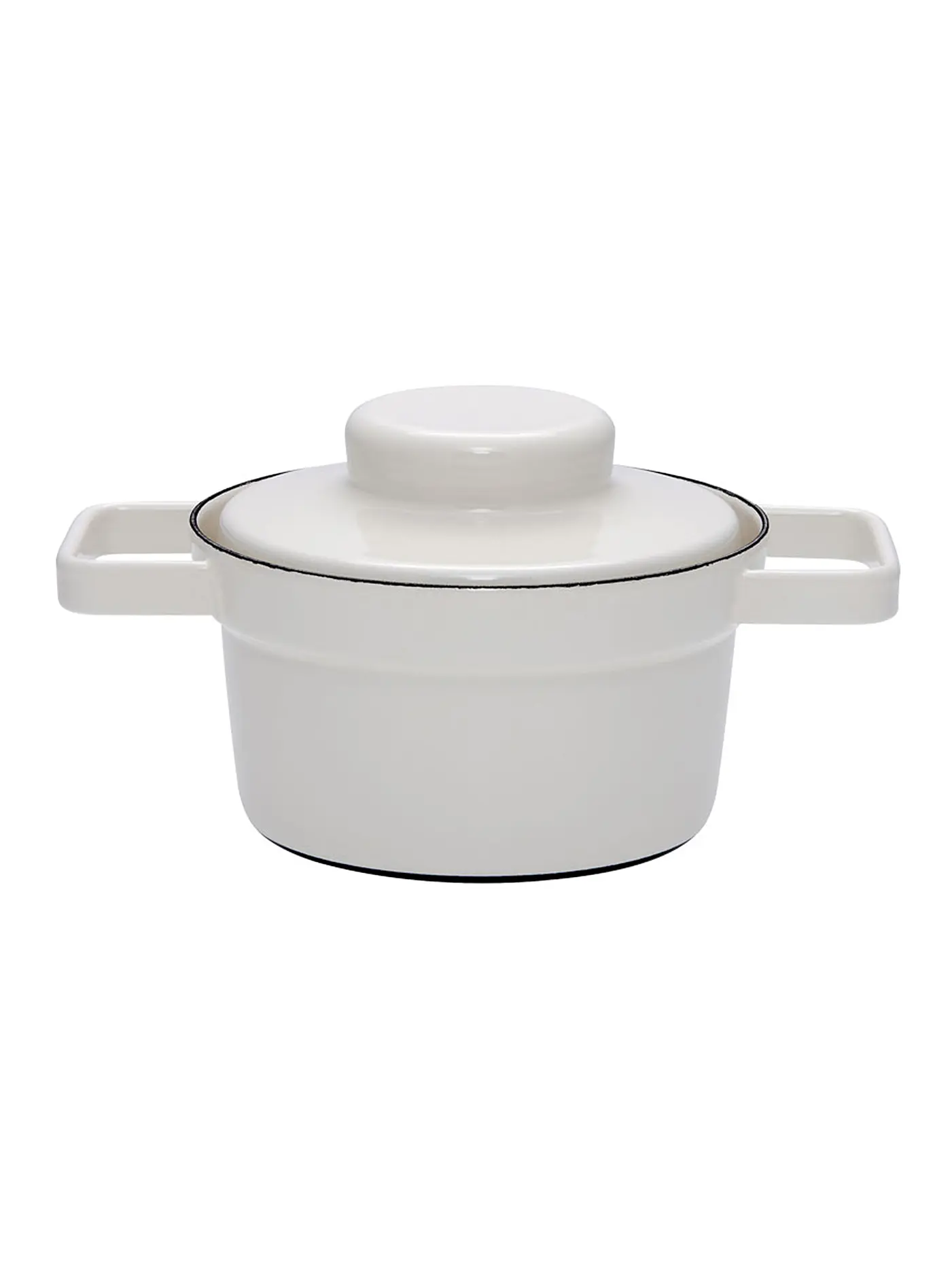 RIESS | Emaille Topf mit Deckel "Aromapot - Truehomeware" 16cm 0,75l | grau