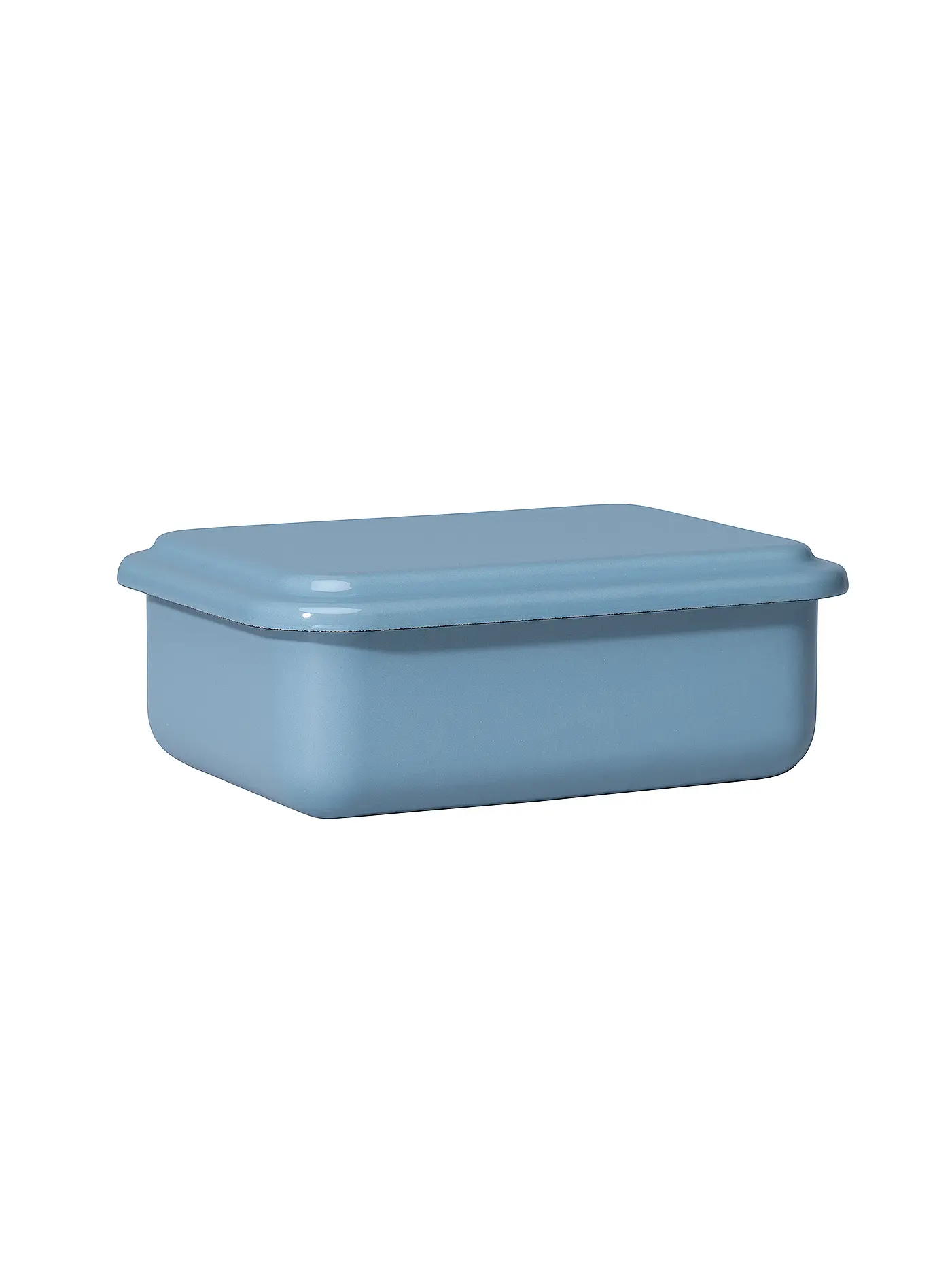 RIESS | Vorratsbehälter mit Deckel 15x11x4cm Weiss | hellblau