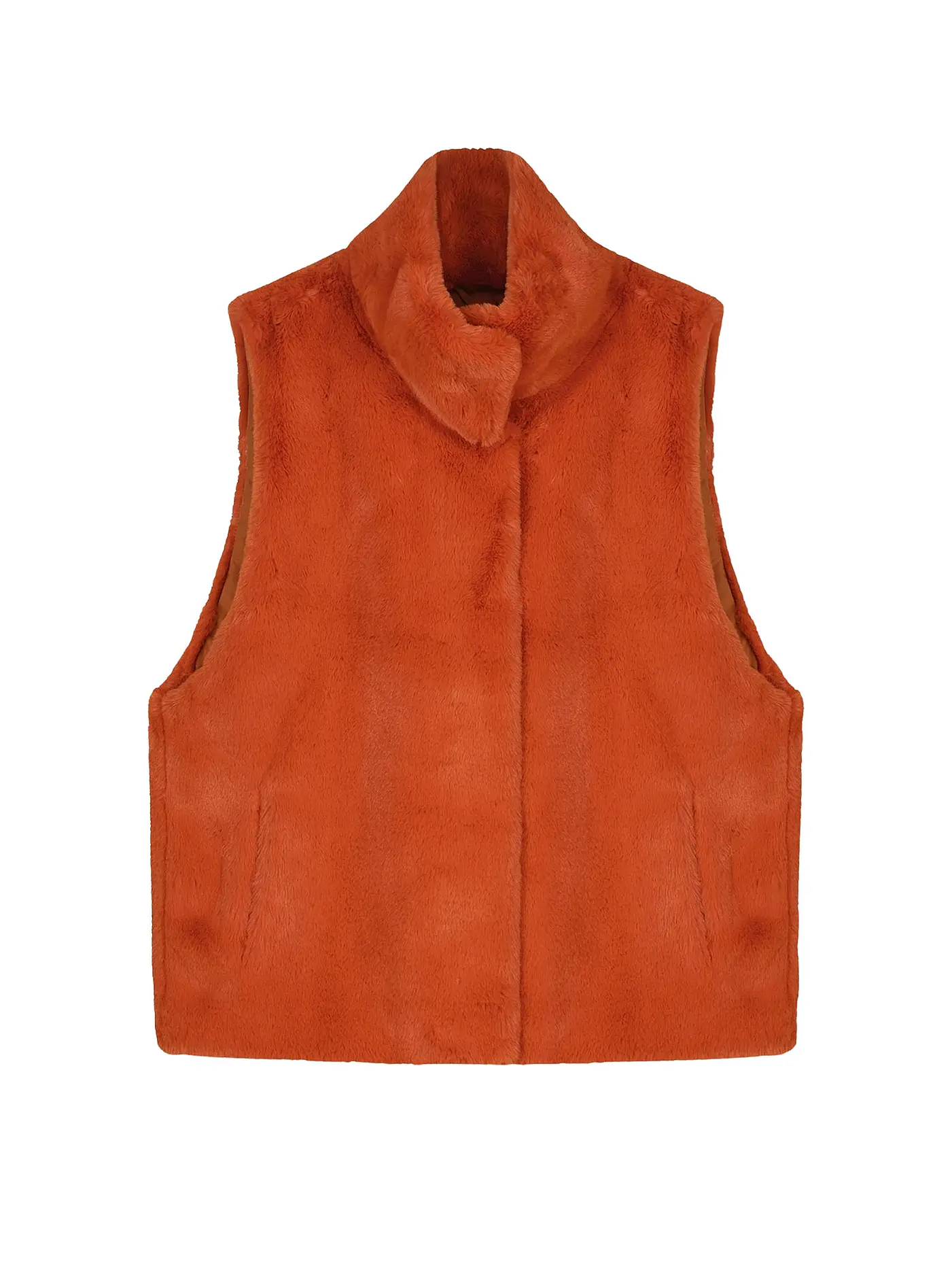 RINO&PELLE | Gilet in Pelzoptik LISON | orange