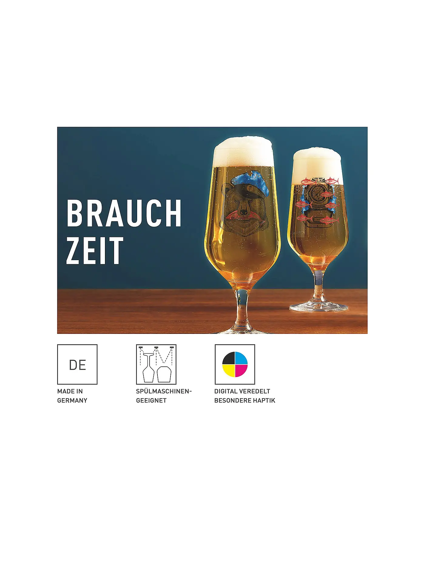 RITZENHOFF | Bierglas 2er Set Brauchzeit Andreas Preis 2023 | hellblau