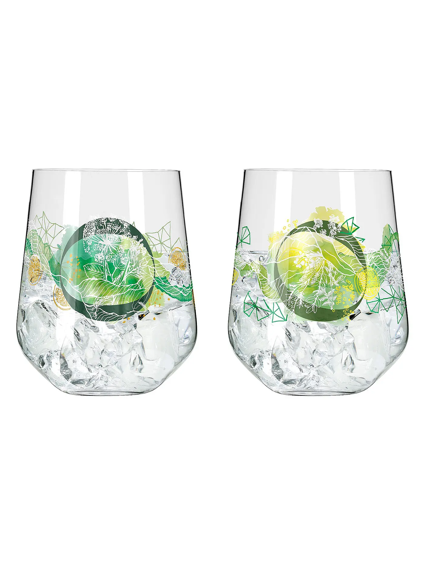RITZENHOFF | Botanic Lights Gin Tumbler 2er #1 Heike Zuschke | bunt