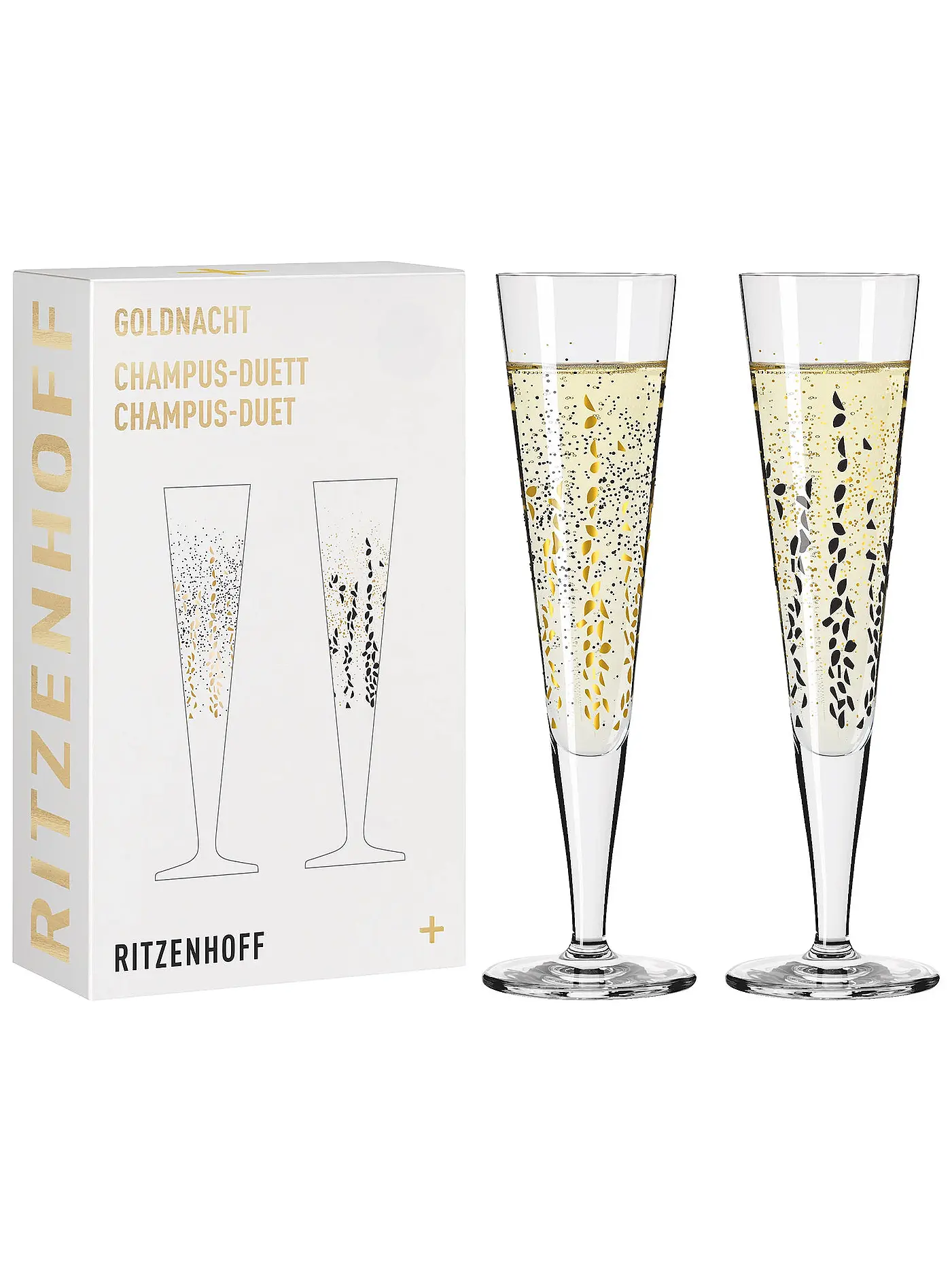 RITZENHOFF | Champagnerglas 2er Set Goldnacht H23 2023 Romi Bohnenberg | gold