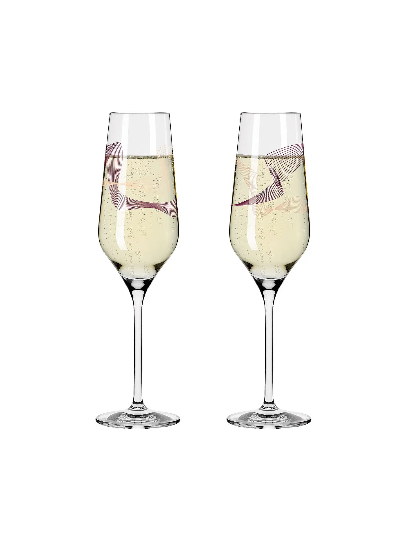 RITZENHOFF | Champagnerglas 2er Set Kristallwind Romi Bohnenberg 2021 | rosa