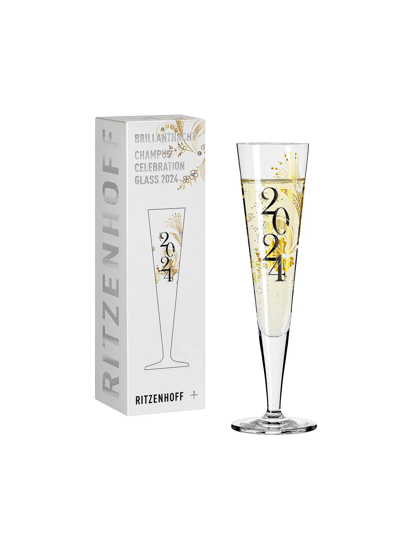 RITZENHOFF | Champagnerglas Brillantnacht Champus Ana Vasconcelos 2023 | gold