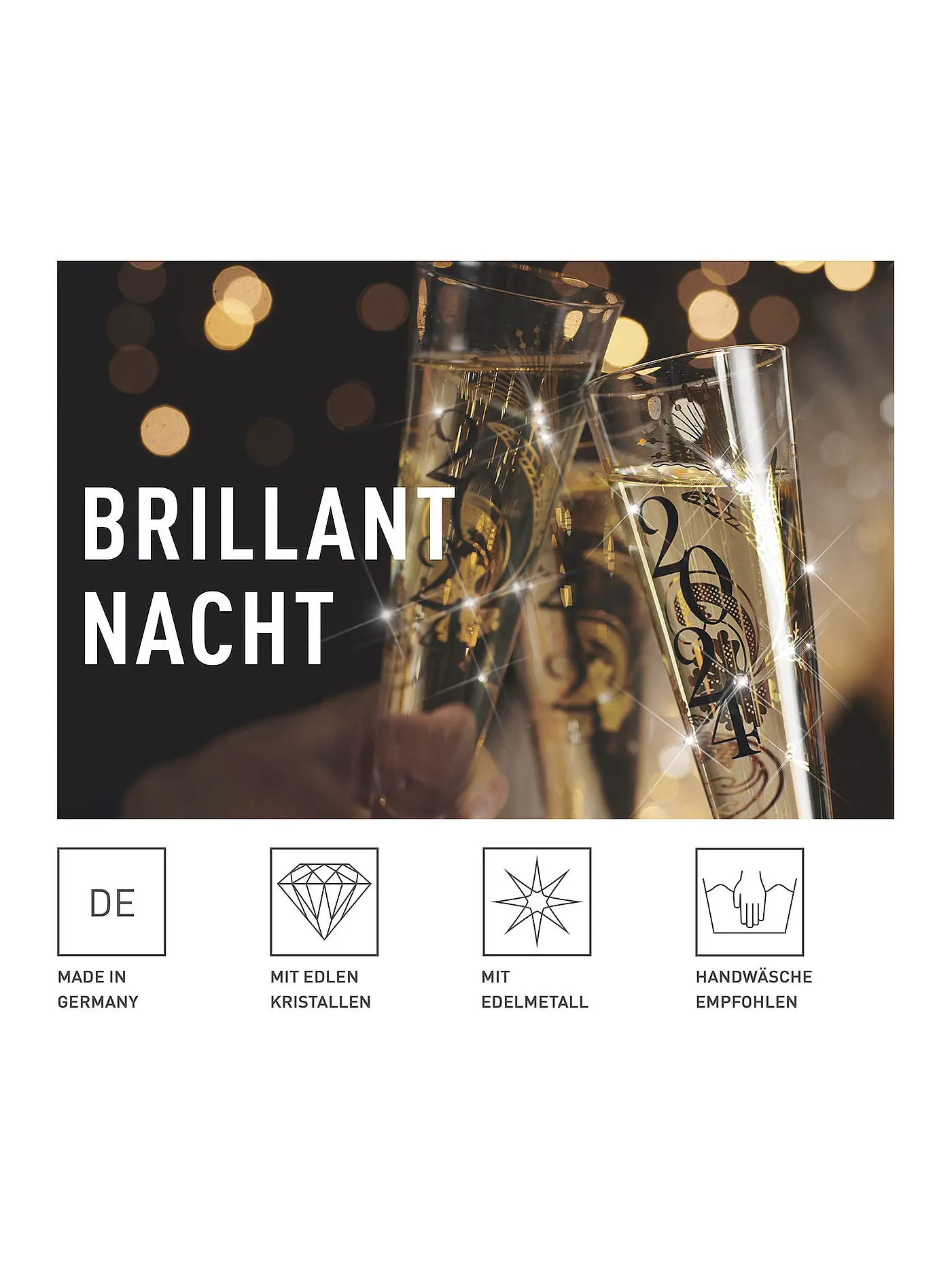 RITZENHOFF | Champagnerglas Brillantnacht Champus Ana Vasconcelos 2023 | gold