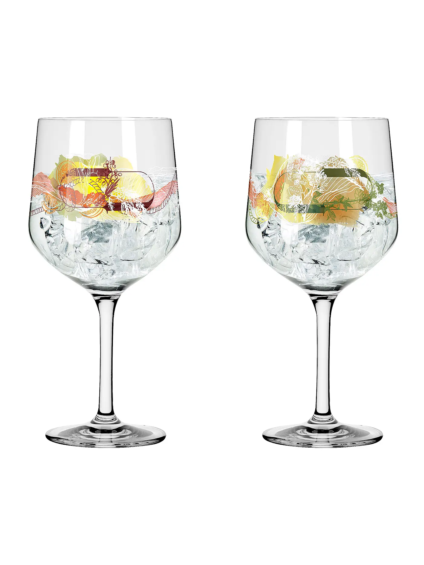 RITZENHOFF | Ginglas 2er Set Botanic Lights #1 #2 Heike Zuschke | bunt
