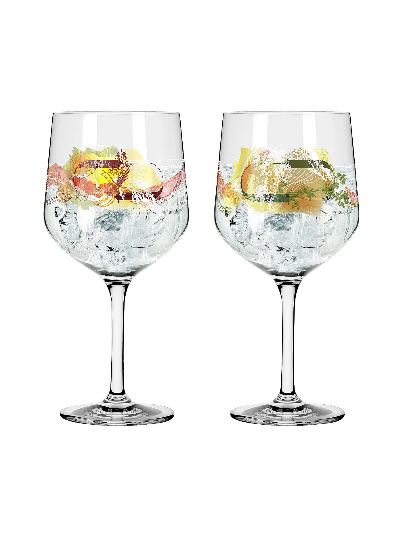 RITZENHOFF | Ginglas 2er Set Botanic Lights #1 #2 Heike Zuschke | bunt