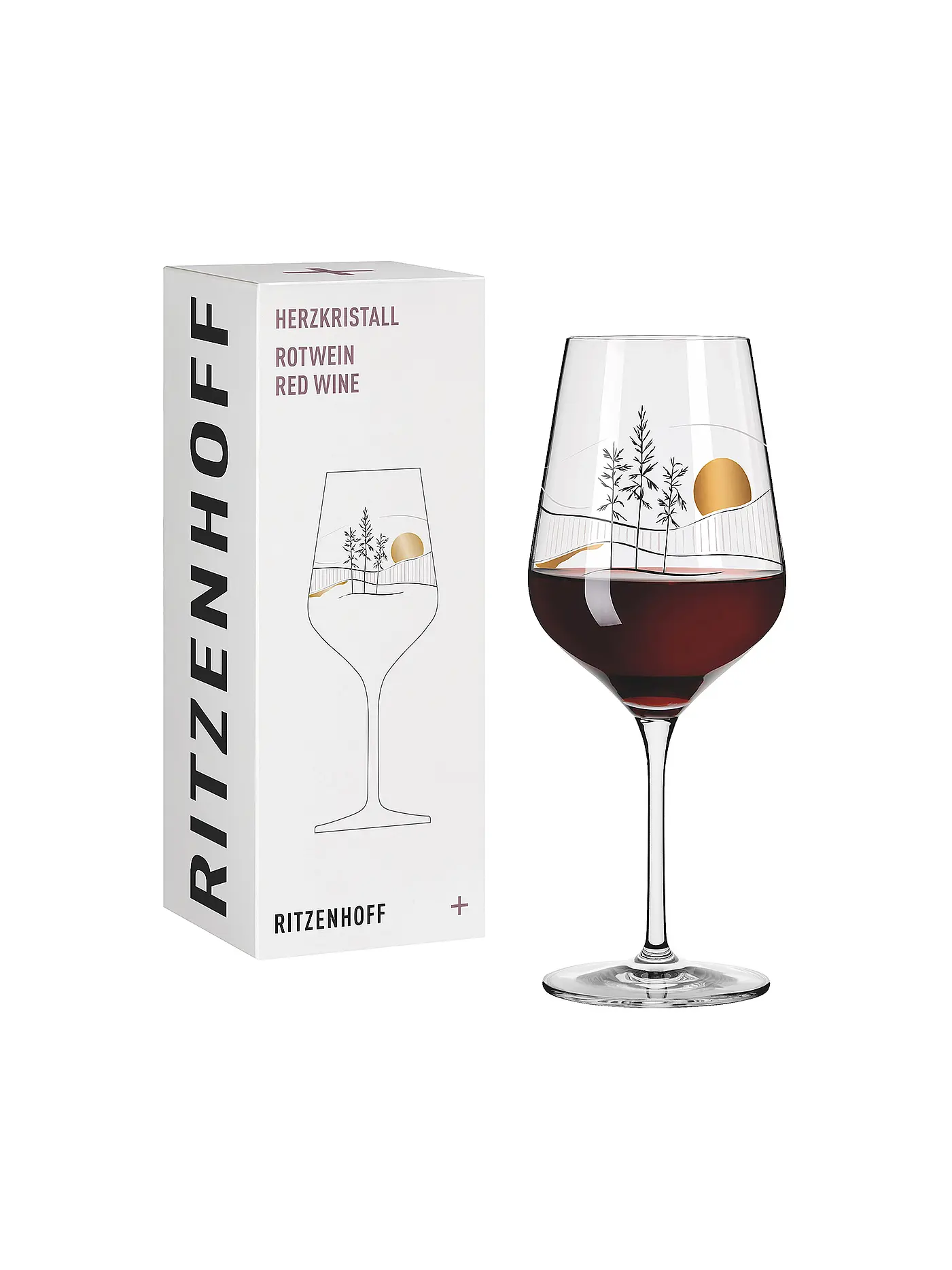 RITZENHOFF | Rotweinglas Herzkristall 2022 #8 Christine Kordes | bunt