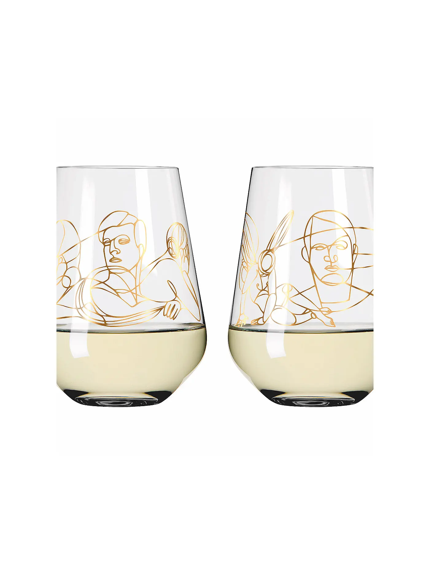 RITZENHOFF | Wasserglas 2er Set Sagengold Burkhard Neie 2022 | gold