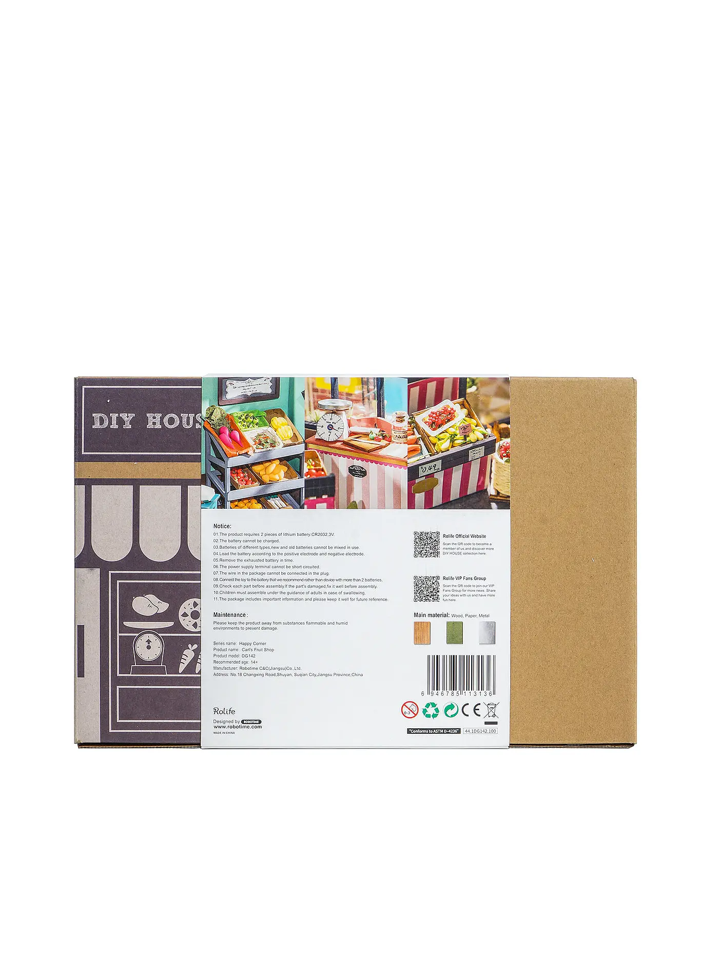 ROBOTIME | 3D Konstruktion - Carl’s Fruit Shop DG142 Vegetable Market DIY Miniature | keine Farbe