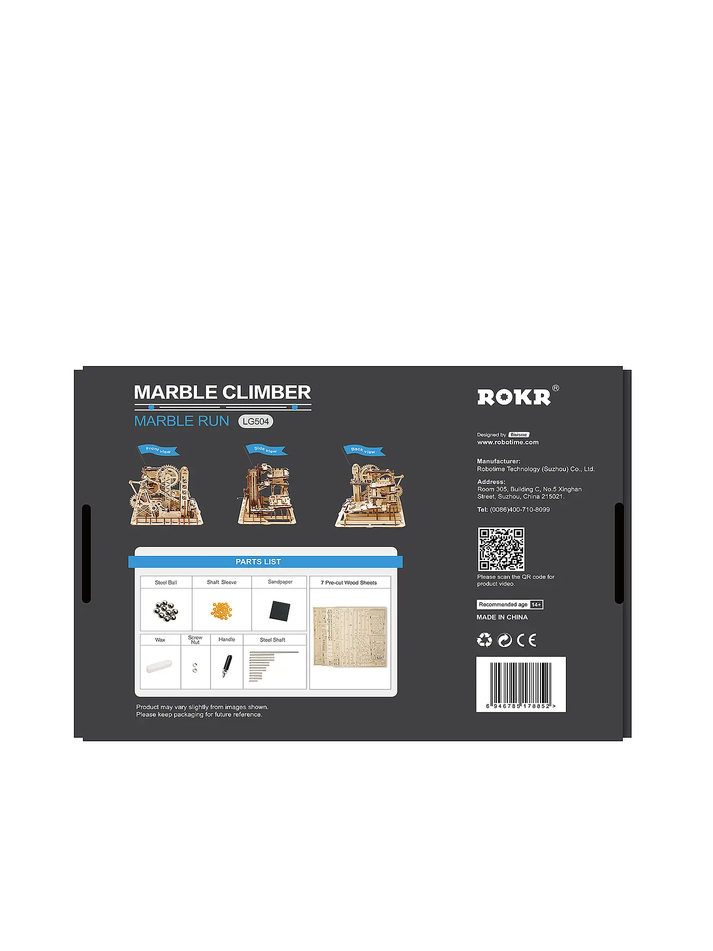 ROBOTIME | 3D Konstruktion - Marble Climber LG504 Fortress Marble Run Set | keine Farbe