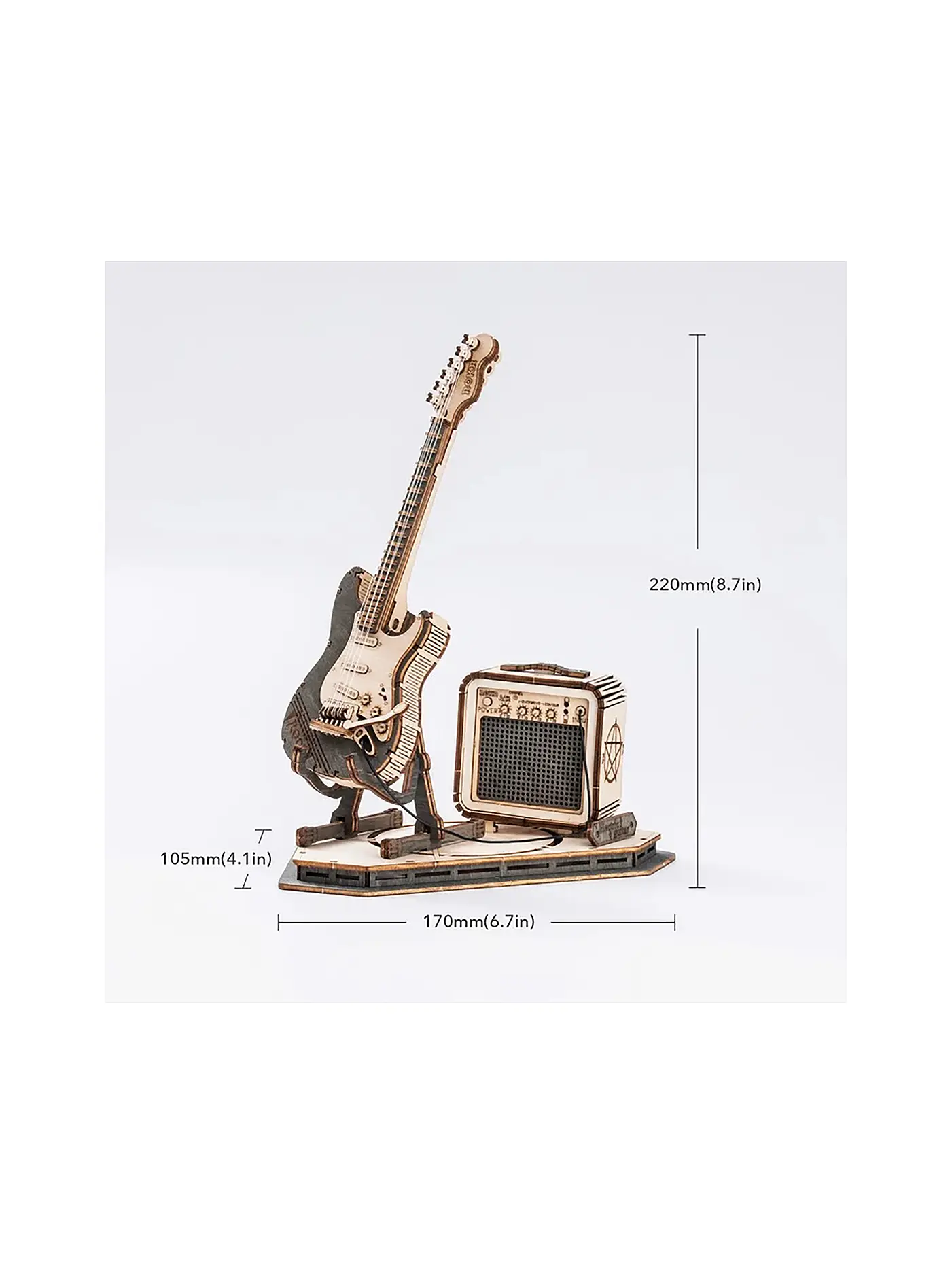 ROBOTIME | 3D Puzzle Electric Guitar DIY | keine Farbe