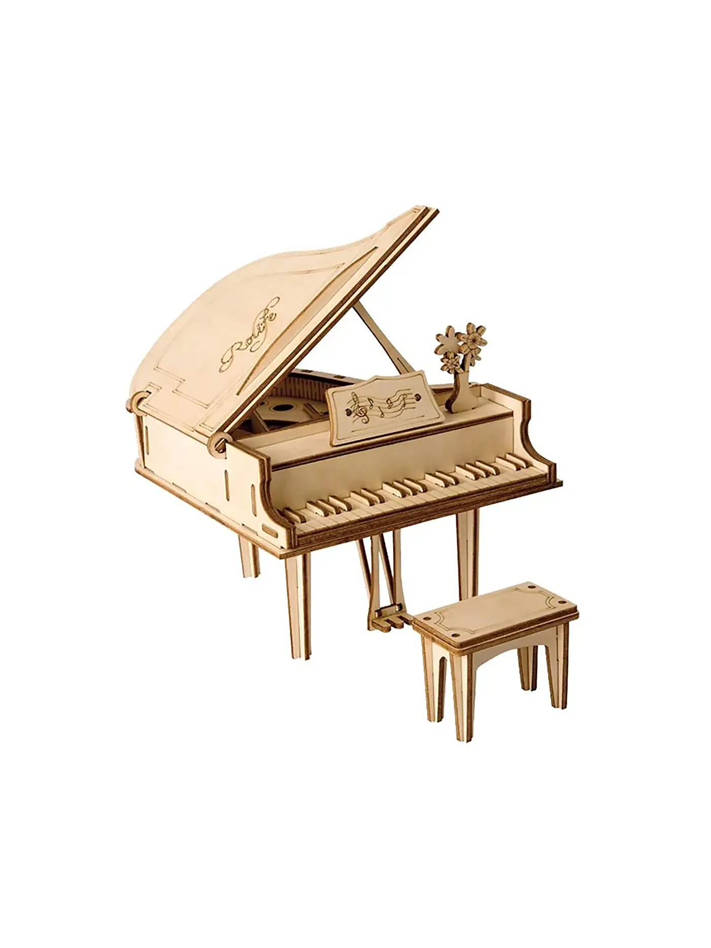 ROBOTIME | 3D Puzzle Grand Piano DIY House | keine Farbe