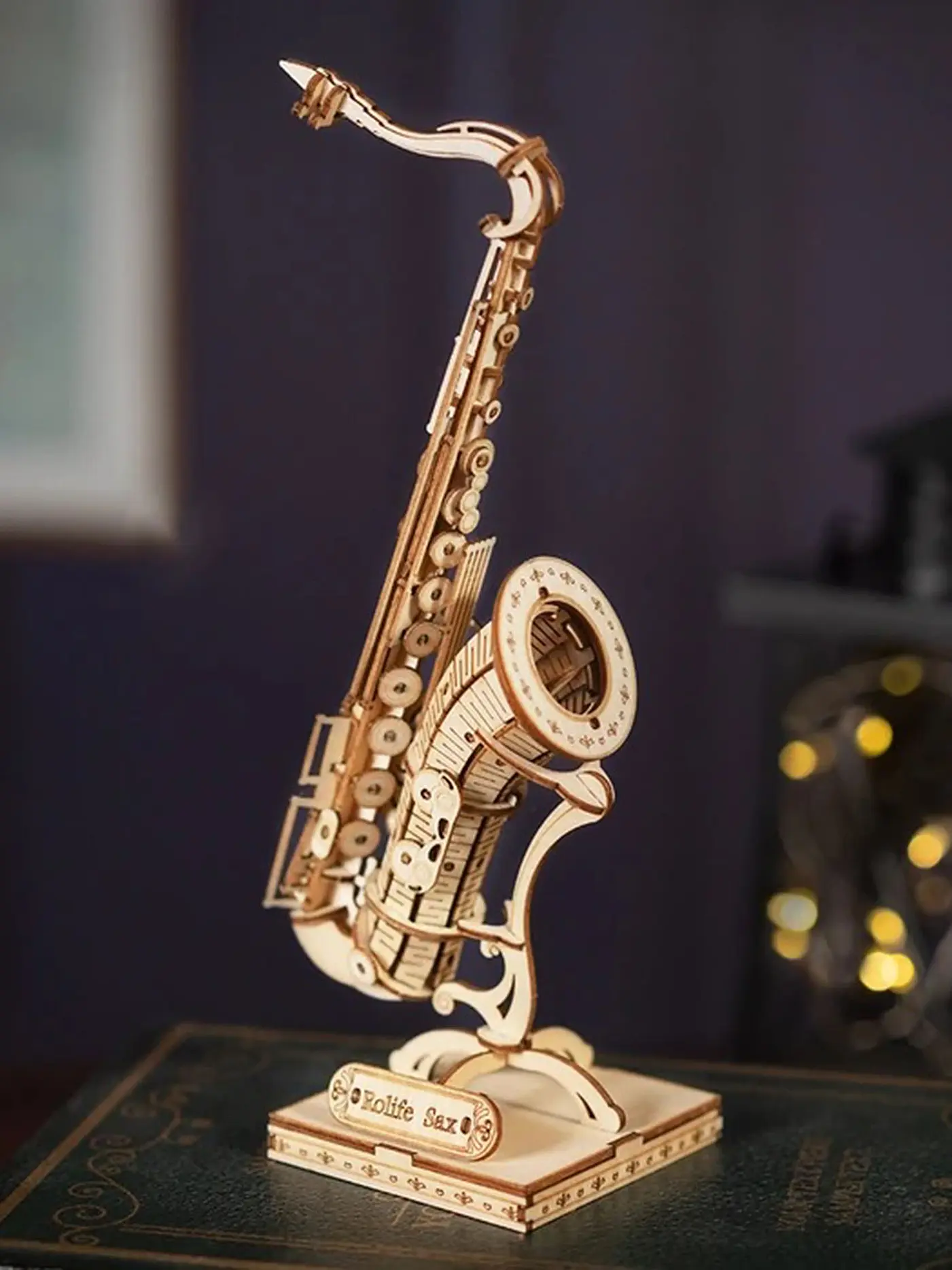 ROBOTIME | 3D Puzzle Saxophone DIY | keine Farbe