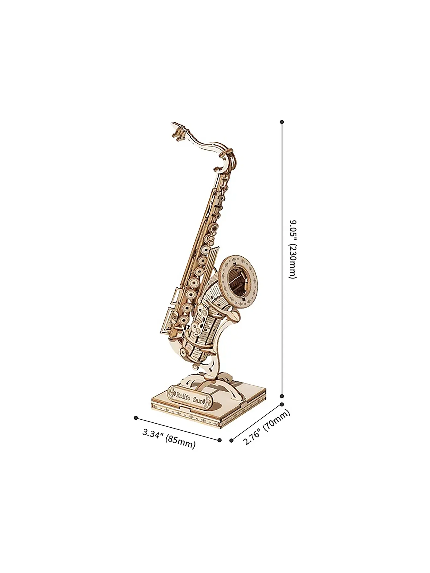 ROBOTIME | 3D Puzzle Saxophone DIY | keine Farbe
