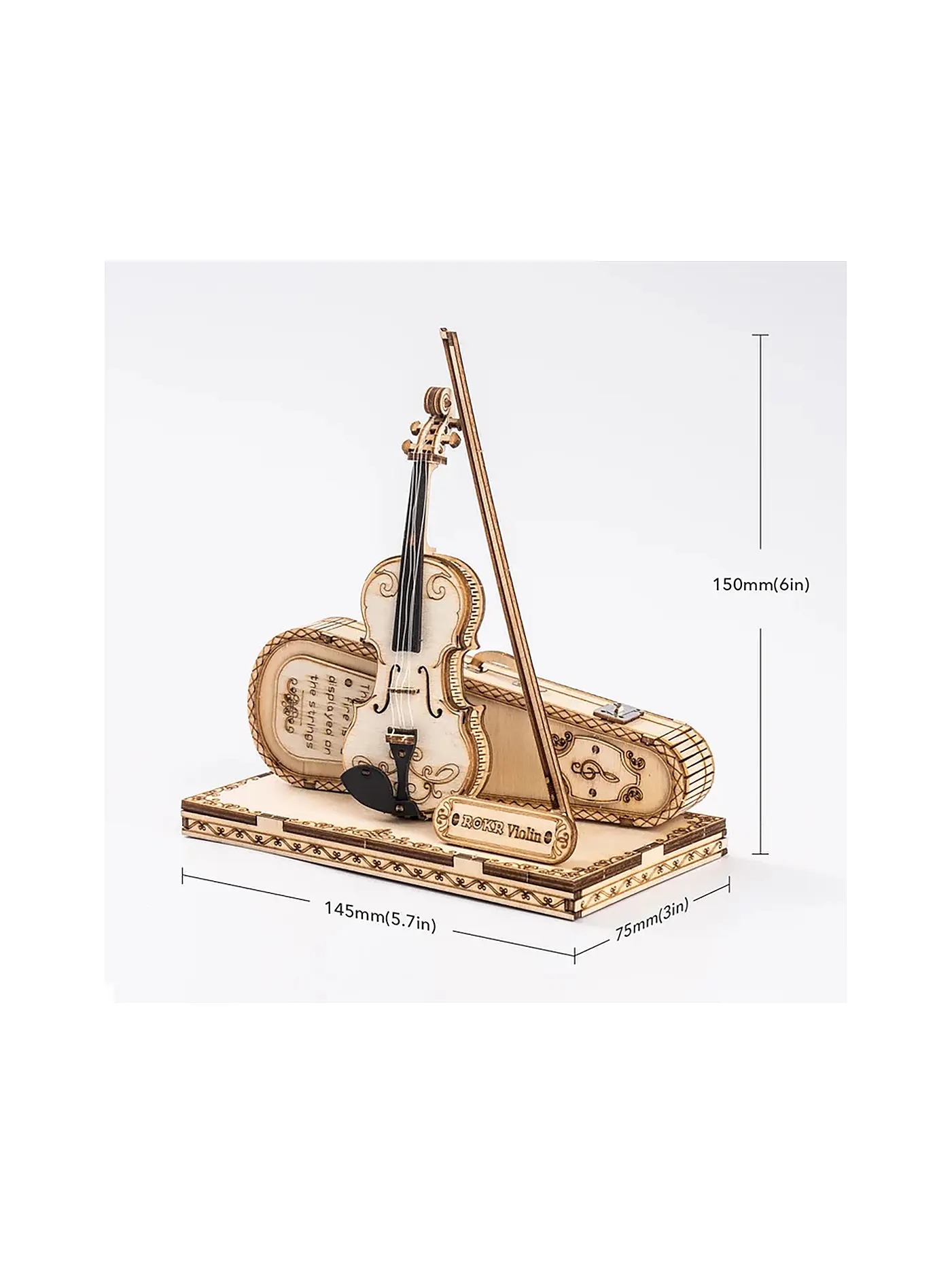 ROBOTIME | 3D Puzzle Violin Capriccio DIY | keine Farbe