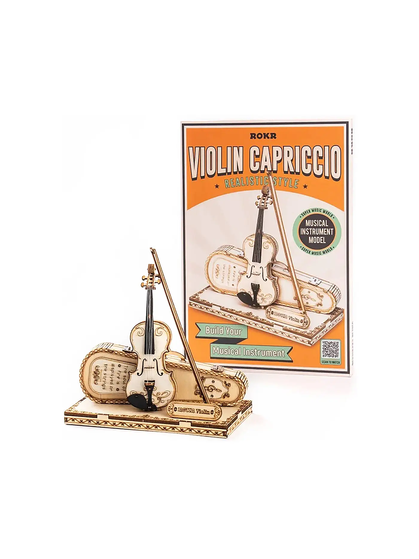 ROBOTIME | 3D Puzzle Violin Capriccio DIY | keine Farbe