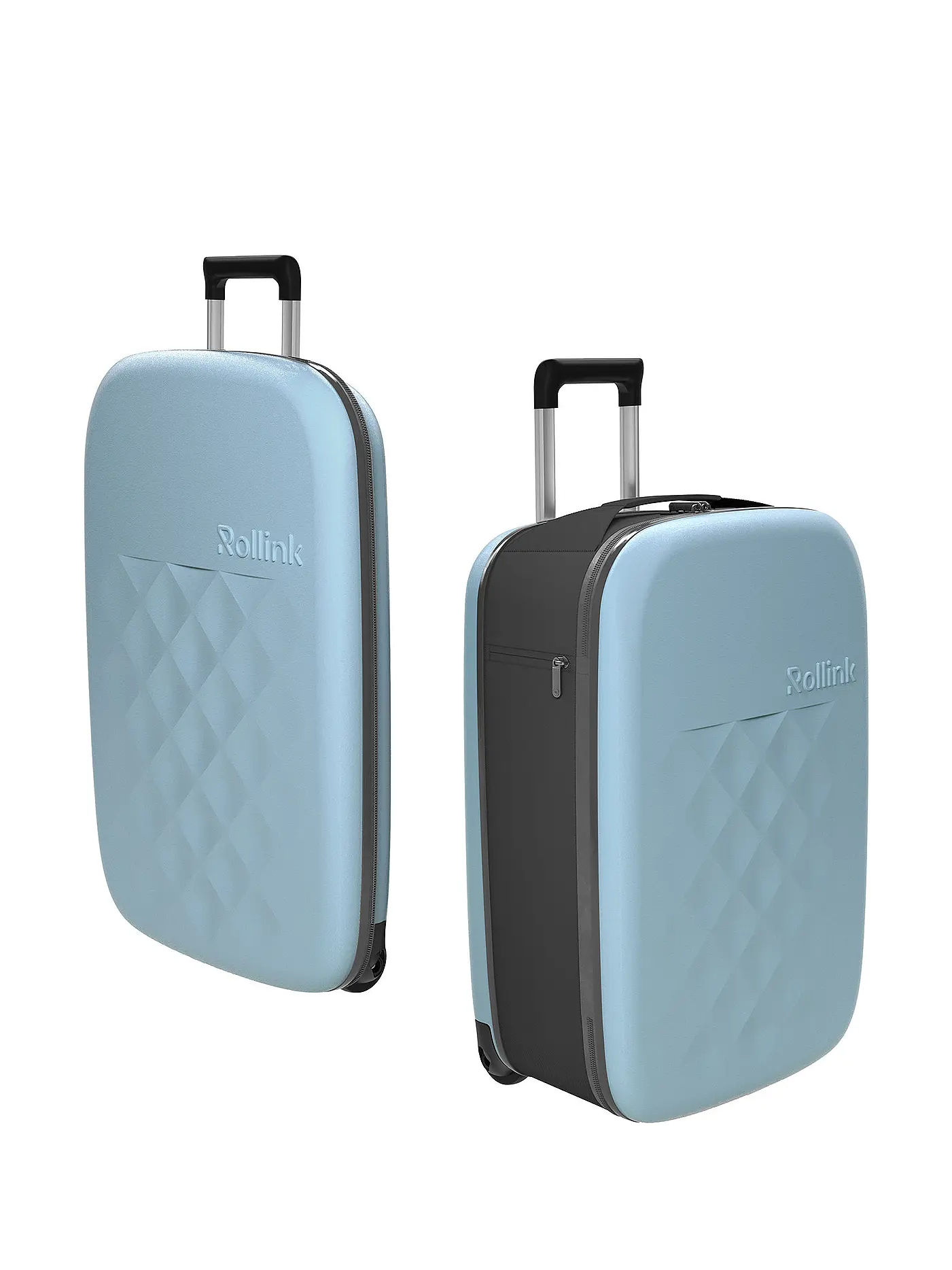 ROLLINK | Trolley Flex26 Vega faltbar 64cm | grau
