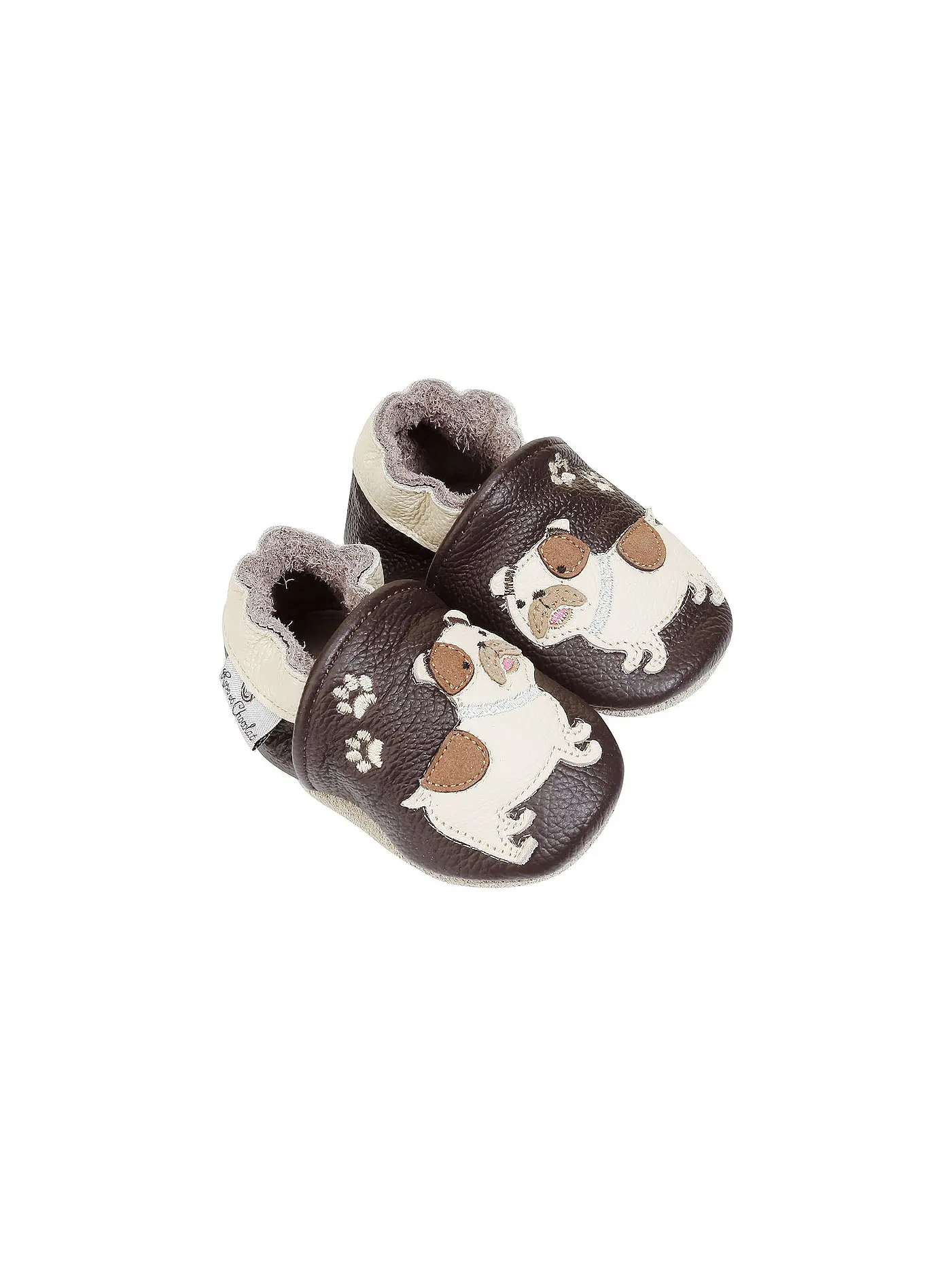 ROSE ET CHOCOLAT | Baby Krabbelschuhe Dog | braun