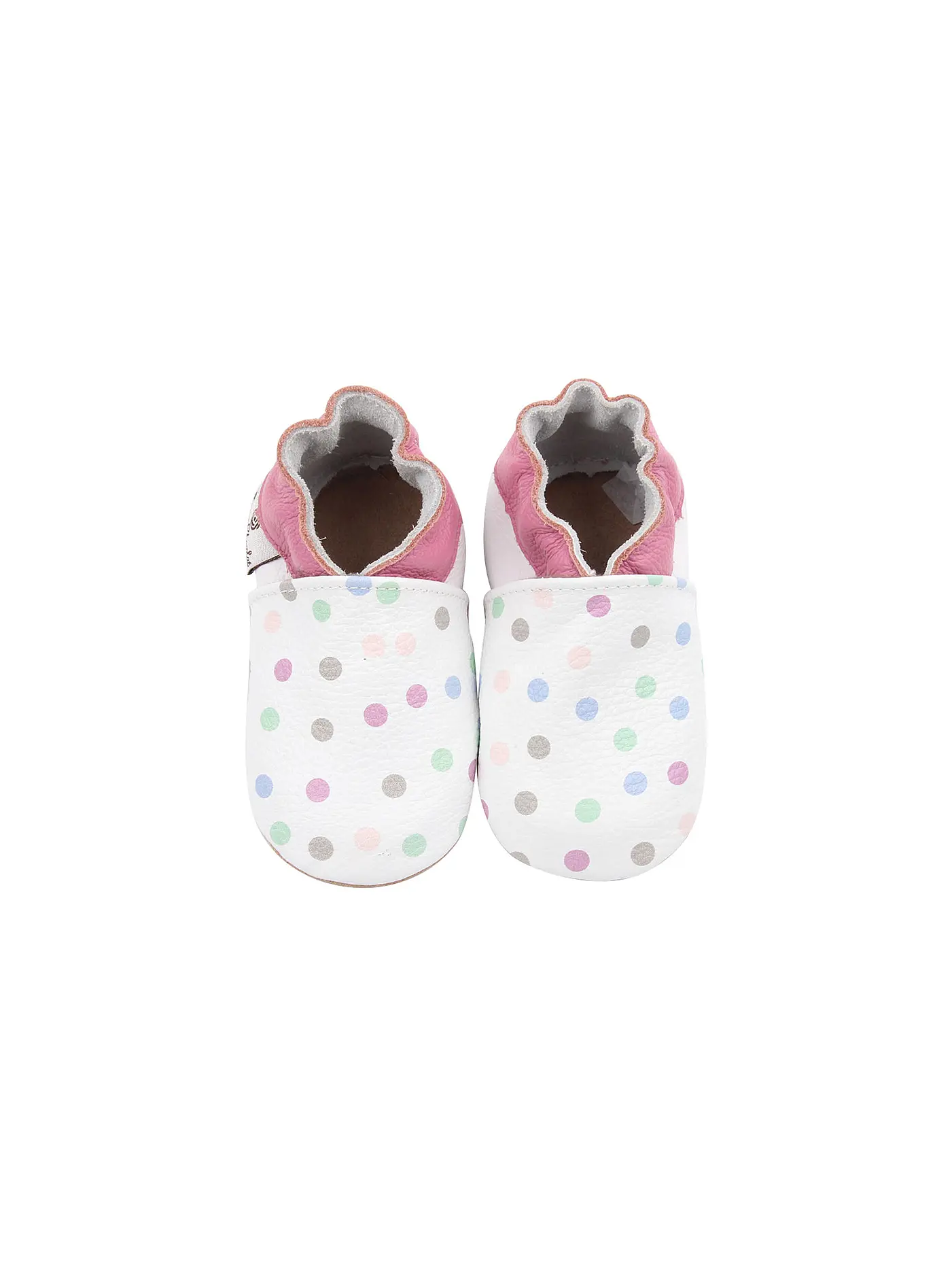 ROSE ET CHOCOLAT | Krabbelschuhe "Gum Ball" | weiss