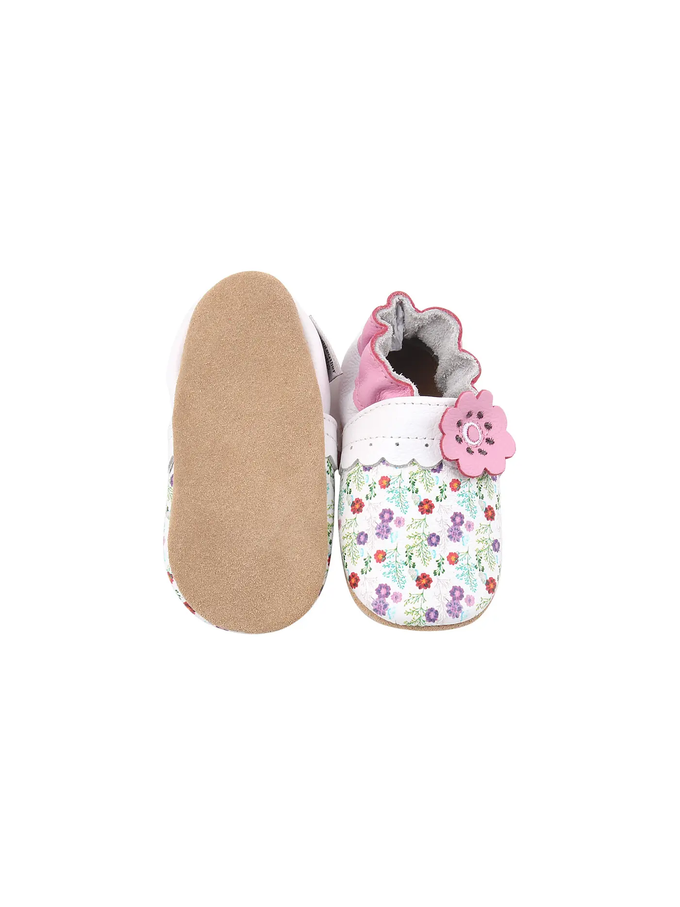 ROSE ET CHOCOLAT | Krabbelschuhe "Pop Flower" | weiss