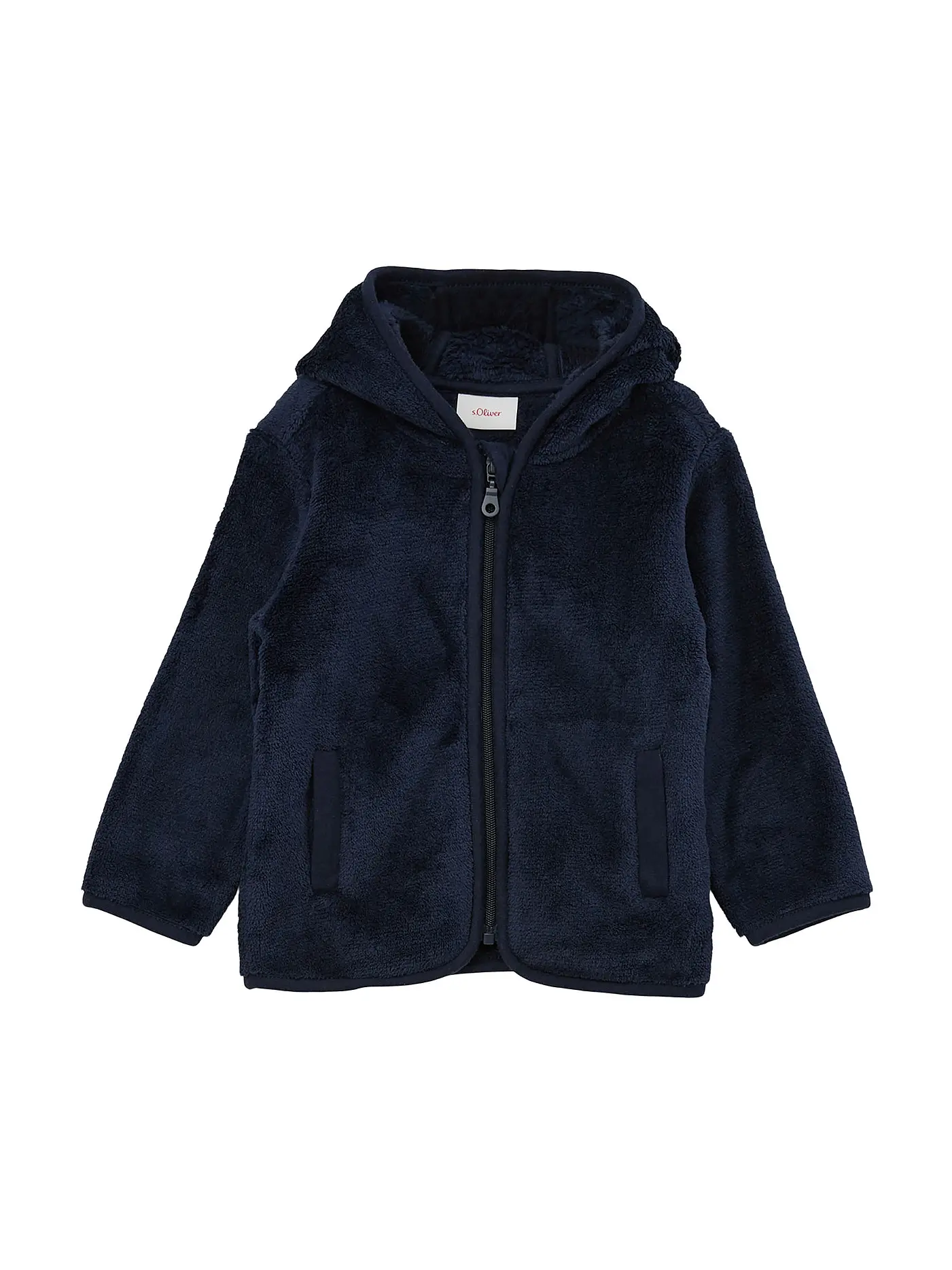 S.OLIVER | Baby Jacke in Fell Optik  | dunkelblau