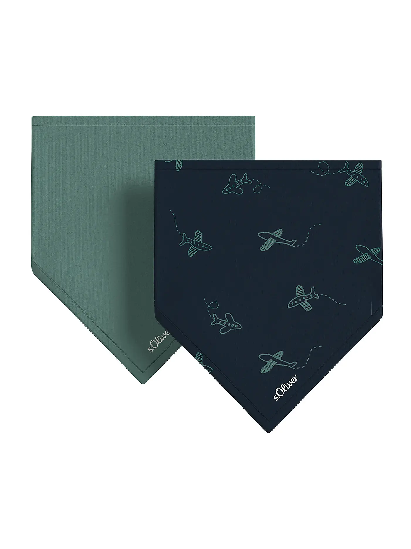S.OLIVER | Baby Lätzchen 2er Pkg blue green | dunkelblau