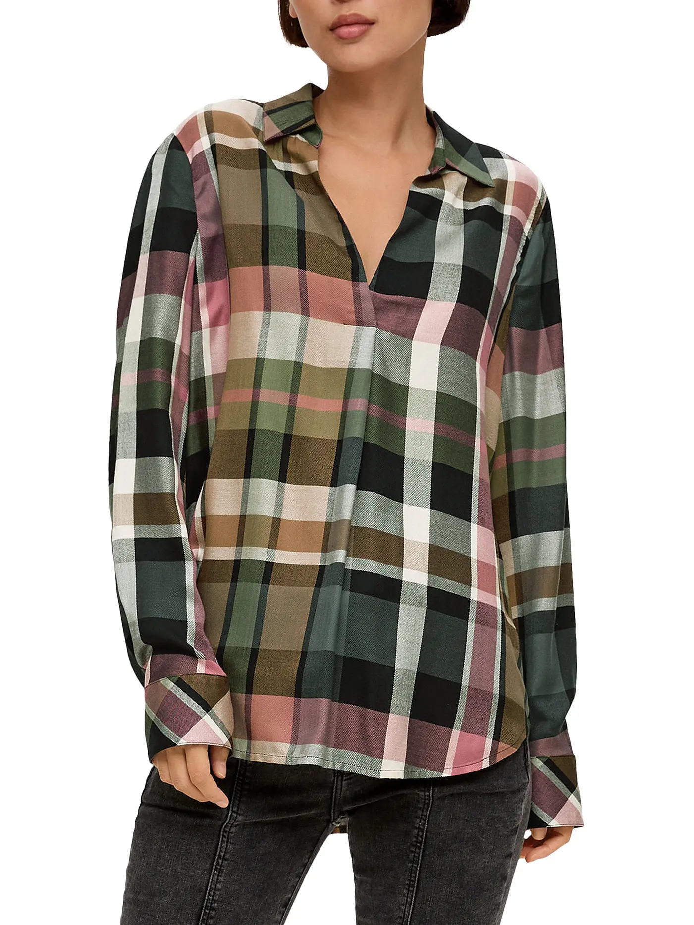 S.OLIVER | Blusenshirt | schwarz