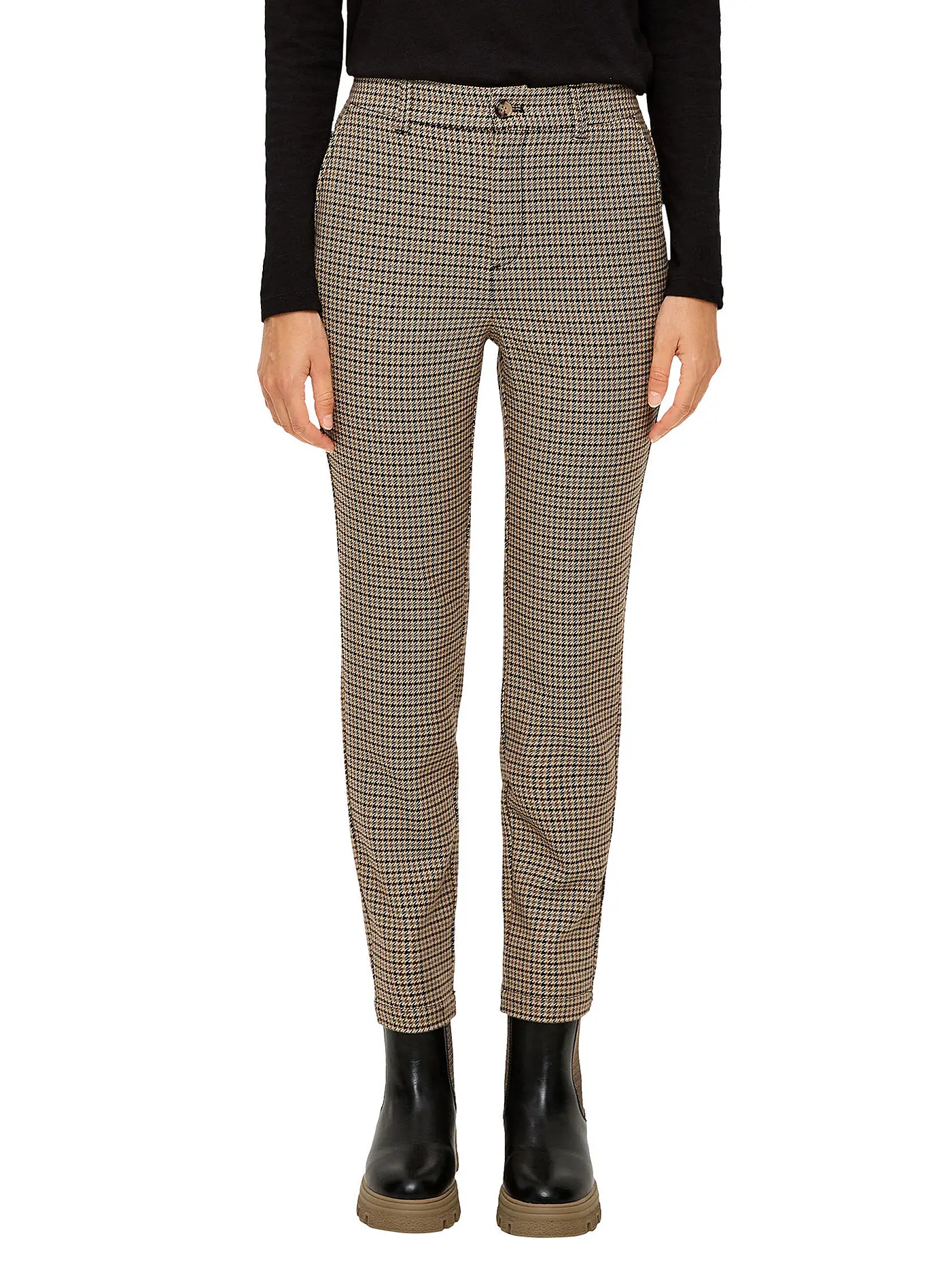S.OLIVER | Businesshose Regular Fit | schwarz