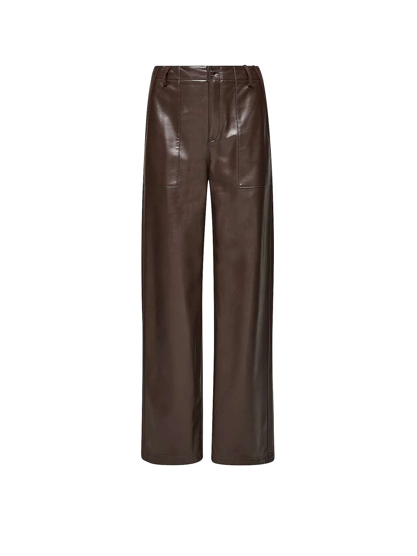 S.OLIVER | Culotte in Lederoptik  | braun