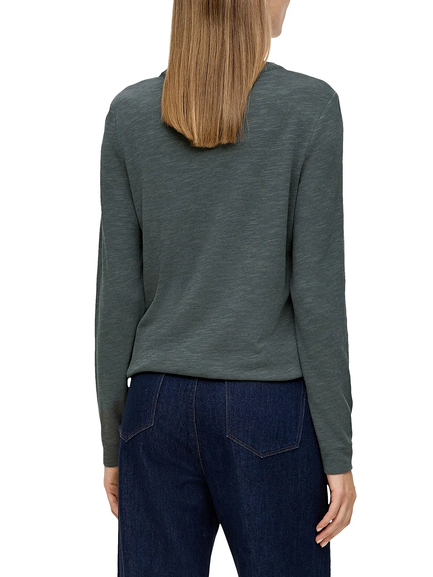 S.OLIVER | Langarmshirt | dunkelgrün