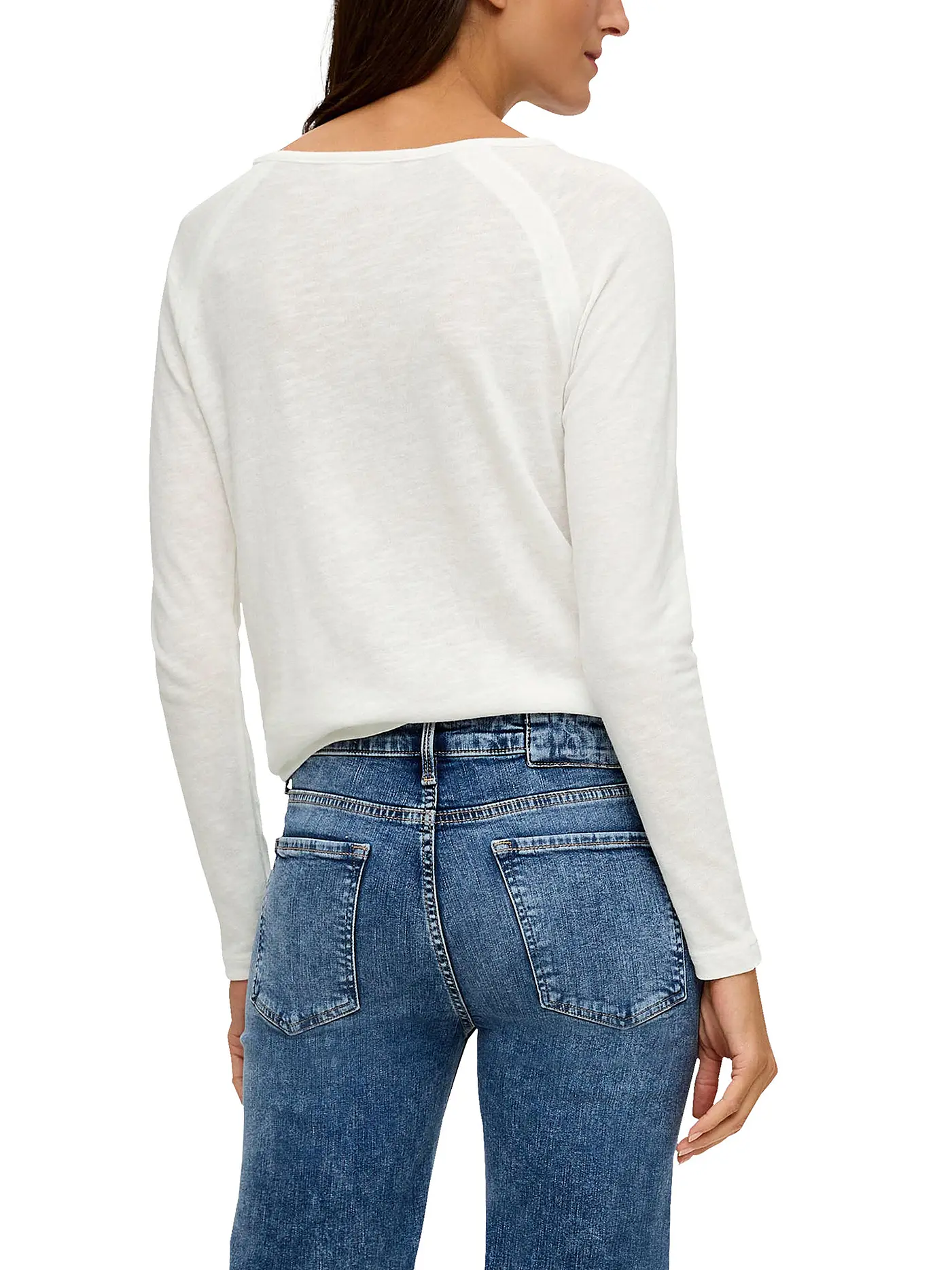 S.OLIVER | Langarmshirt | weiss
