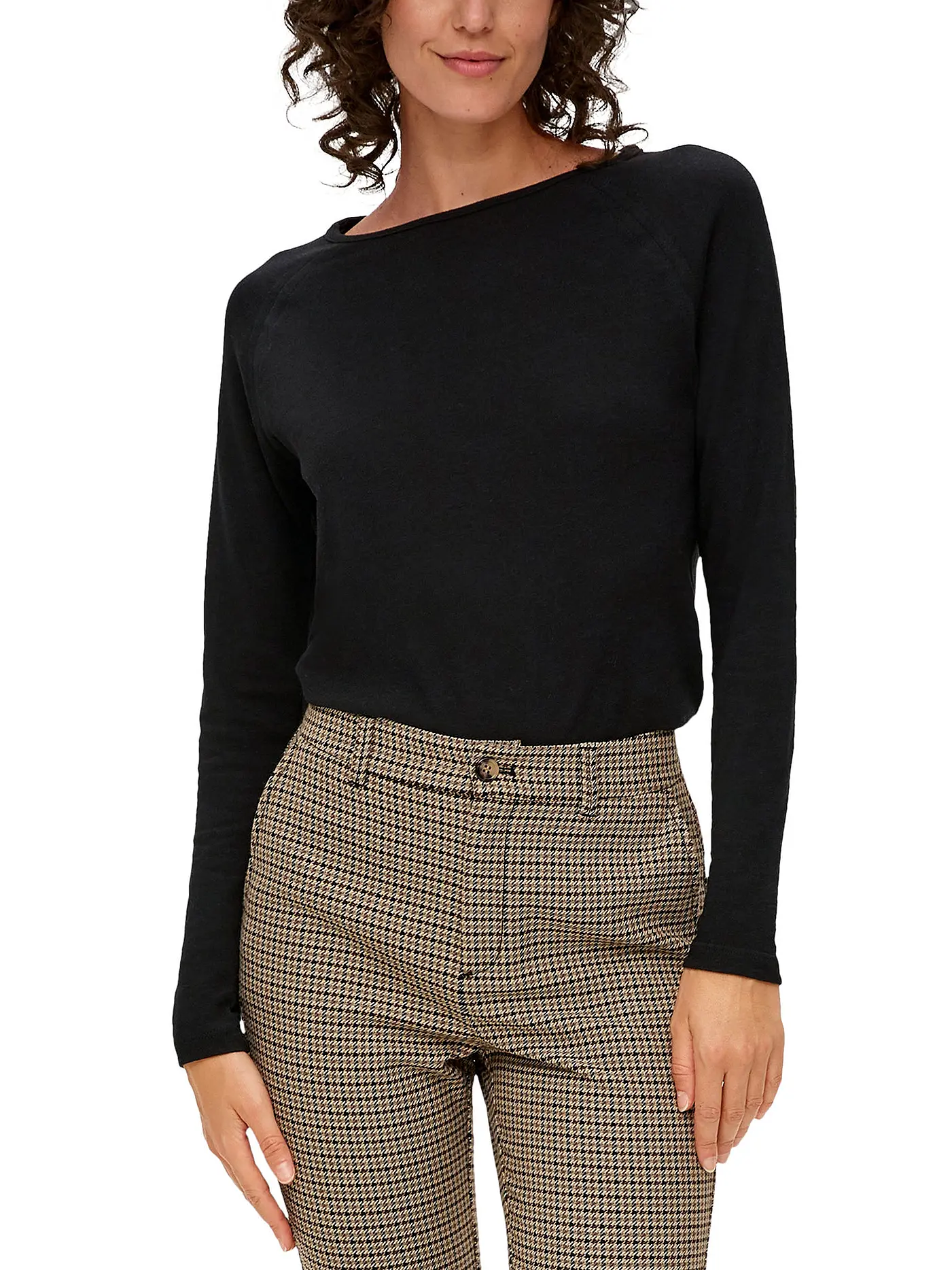 S.OLIVER | Langarmshirt | schwarz