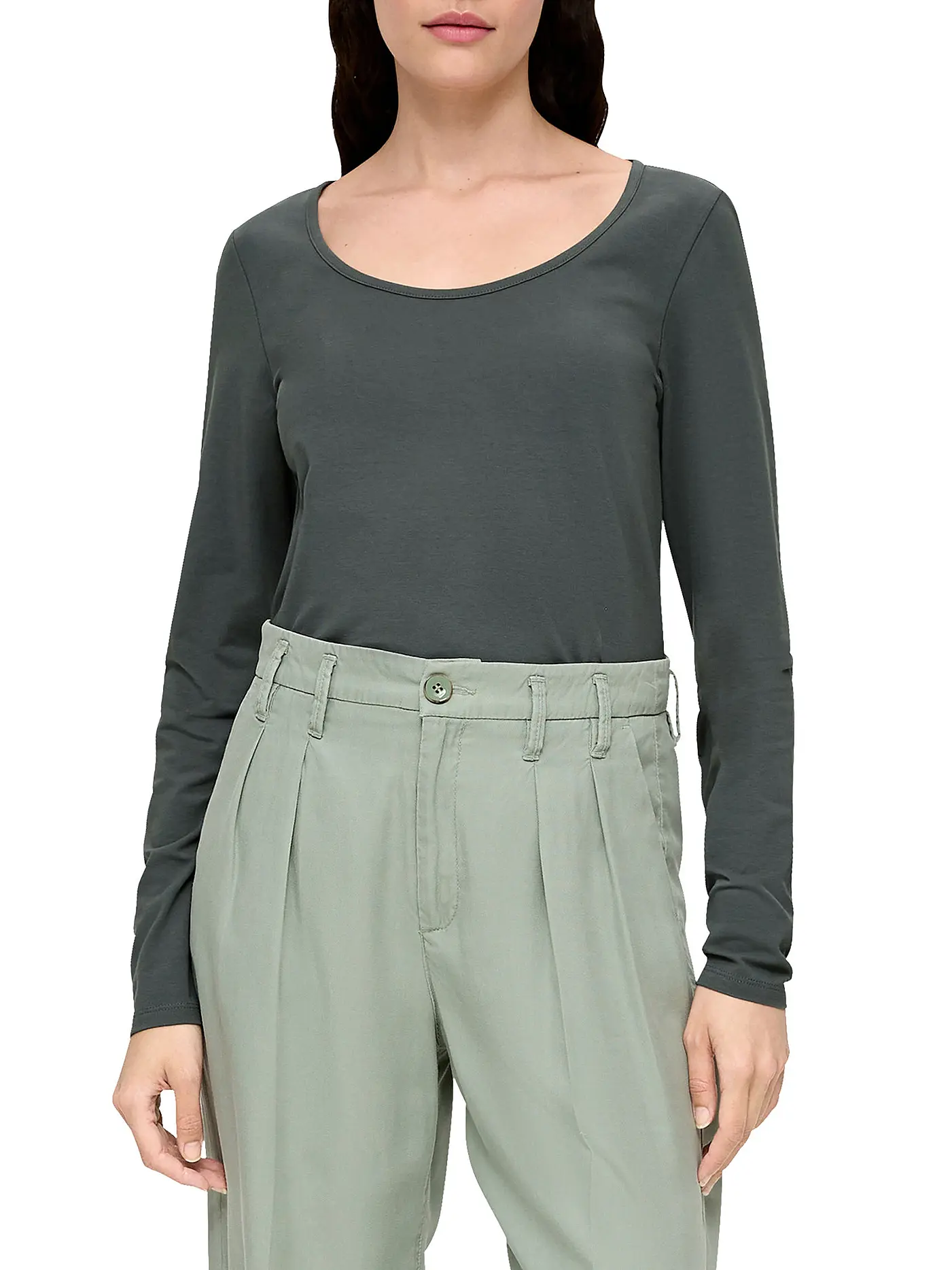 S.OLIVER | Langarmshirt | grün