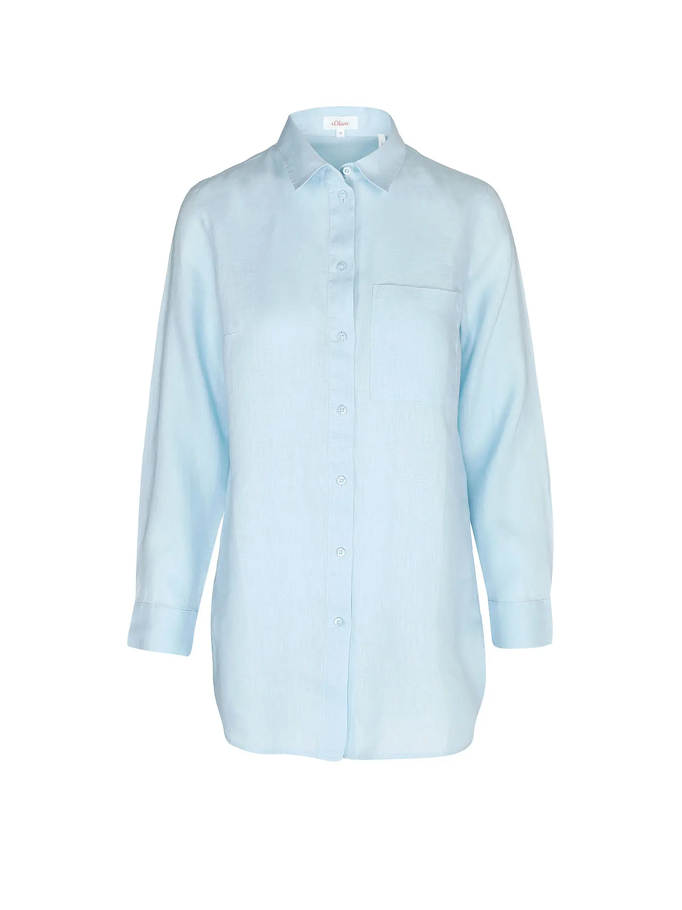 S.OLIVER | Leinenbluse | hellblau