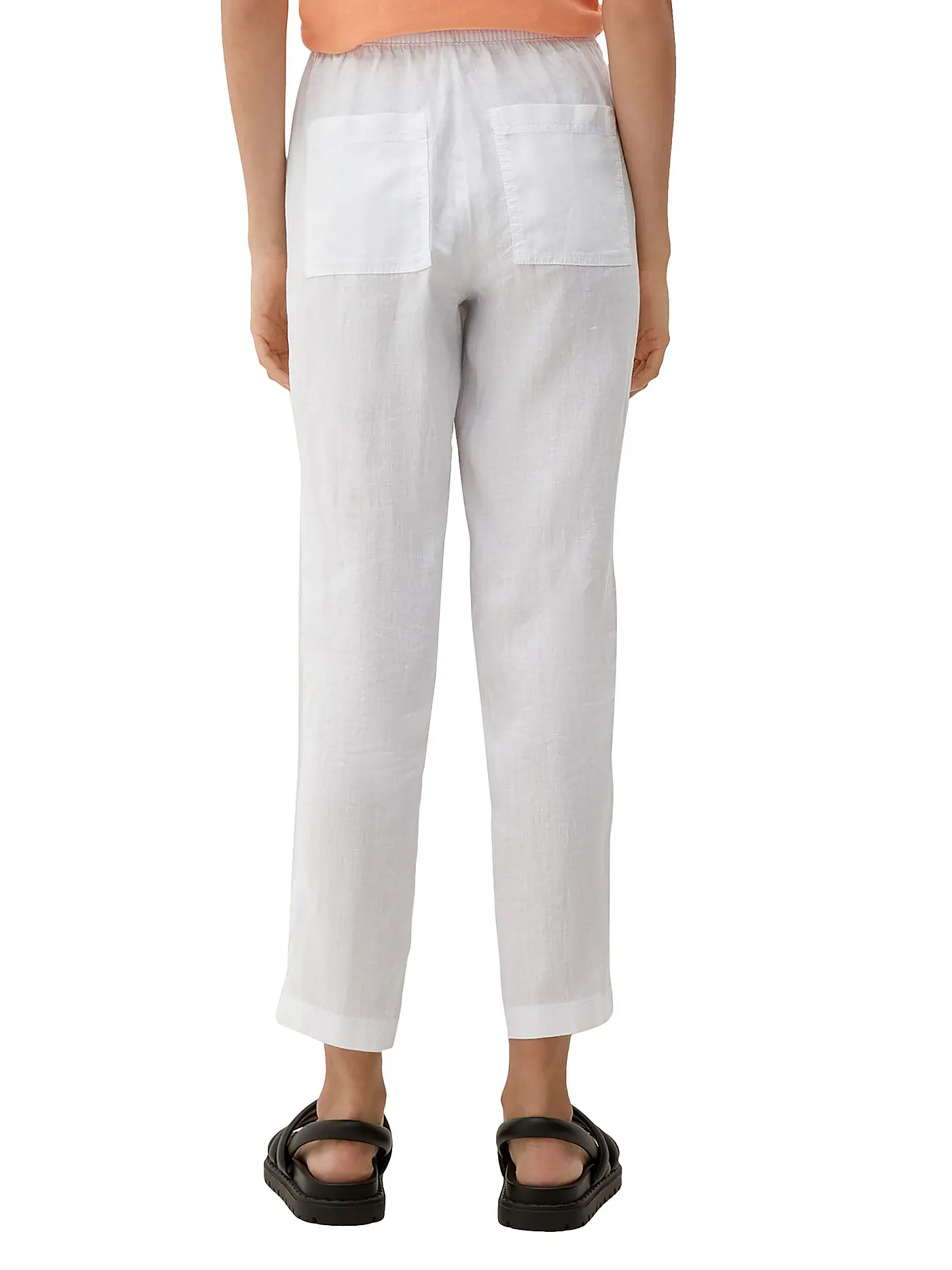 S.OLIVER | Leinenhose  | weiss