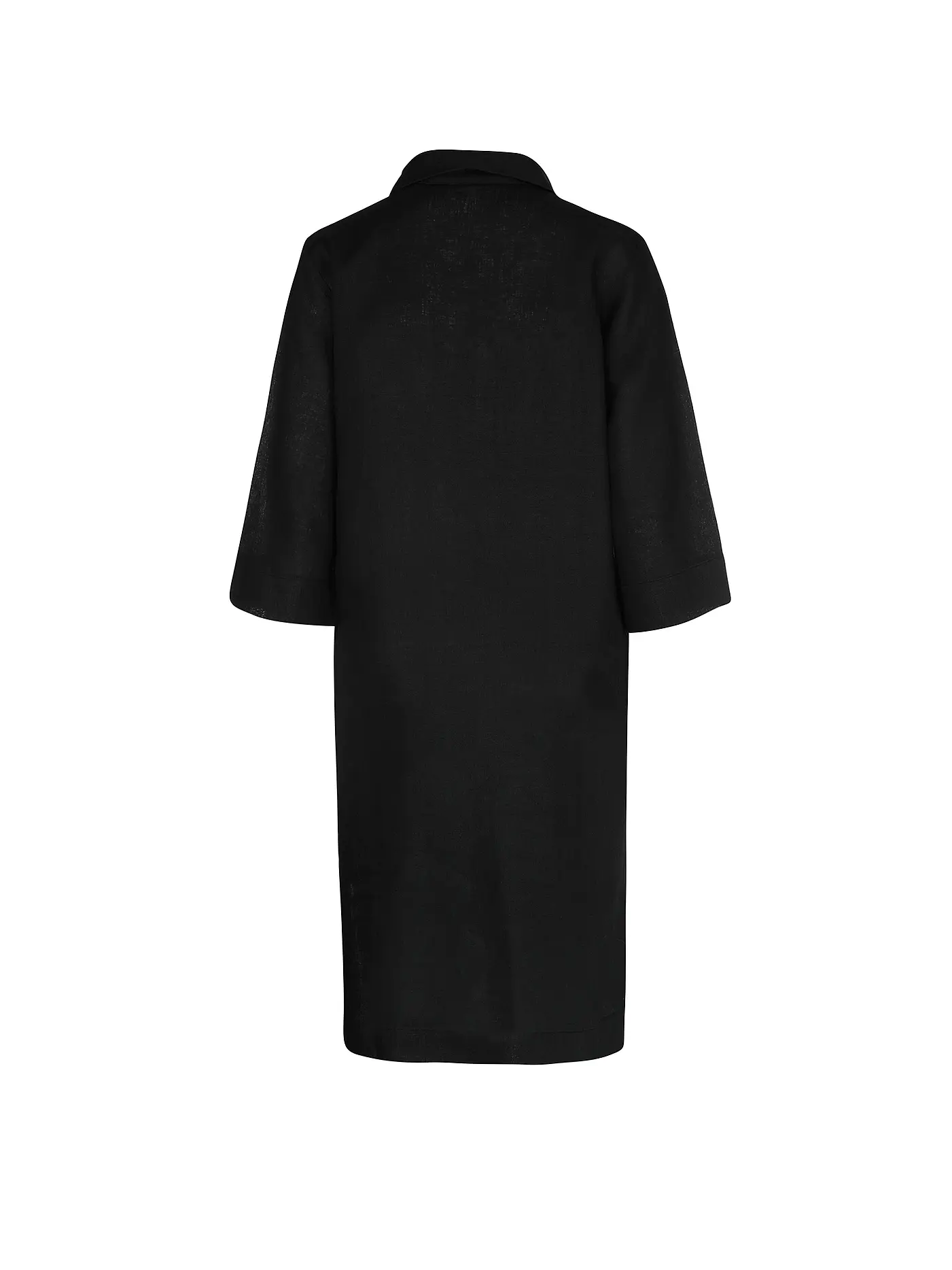 S.OLIVER | Leinenkleid | schwarz